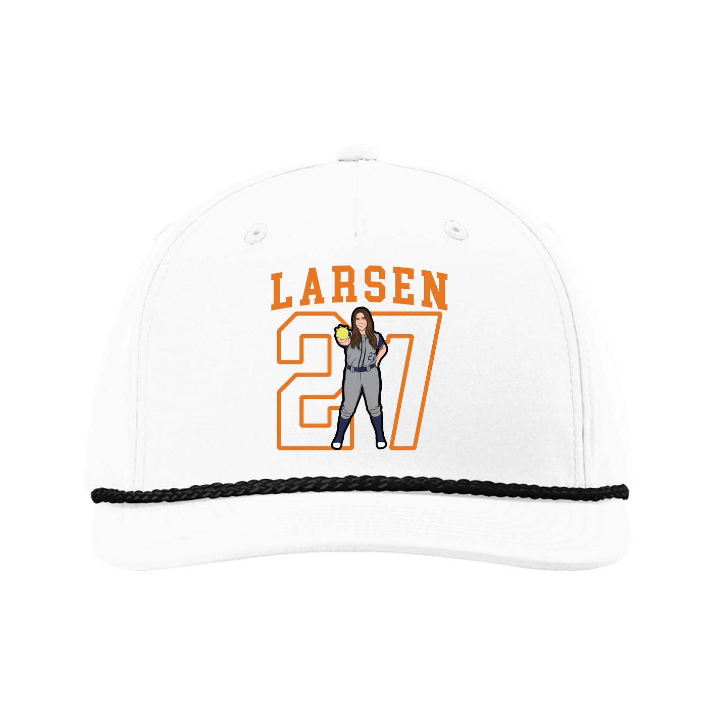 Five-Panel Classic Rope Cap — Shirsey in White