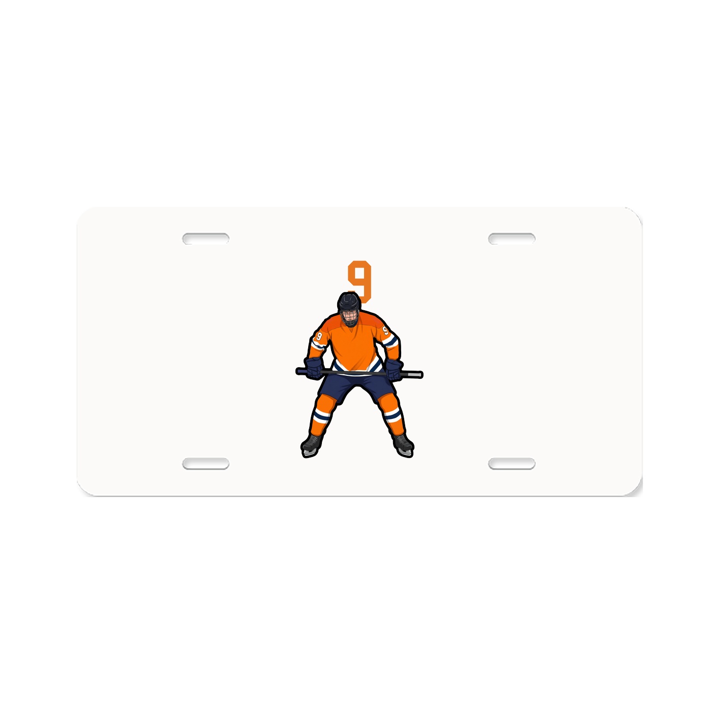 License Plate — Number Top in Classic