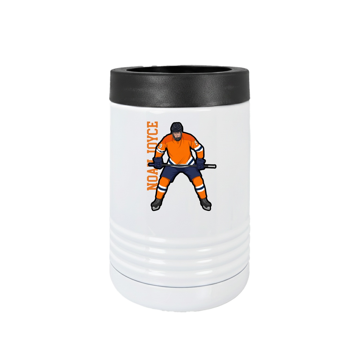 Beverage Holder — Name Vertical in White
