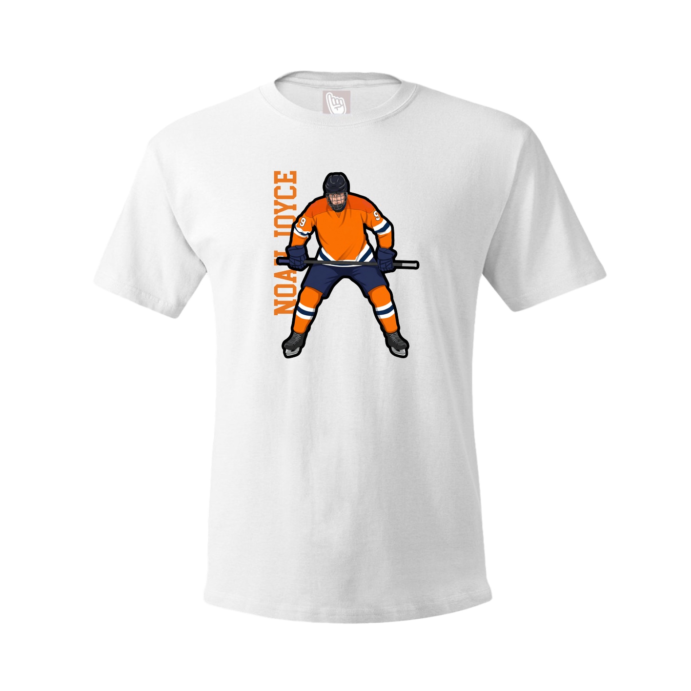 Tee — Name Vertical in White