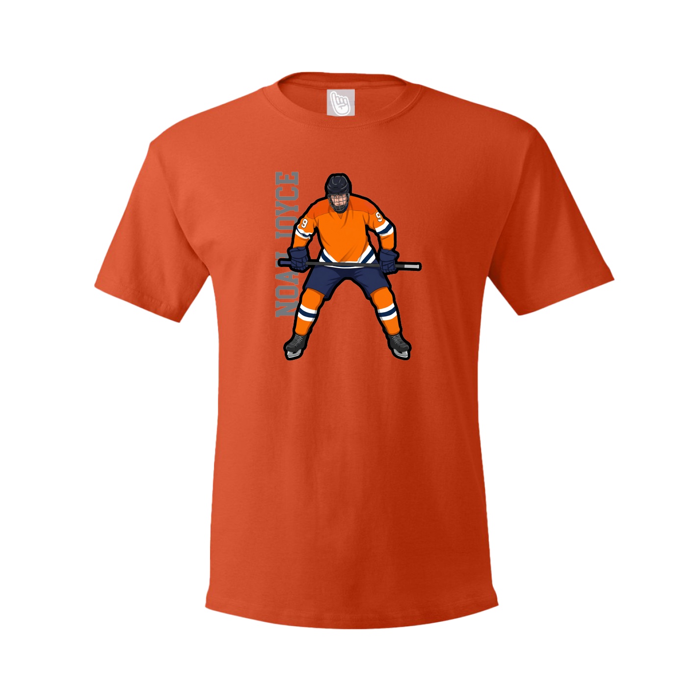 Youth Tee — Name Vertical in Orange