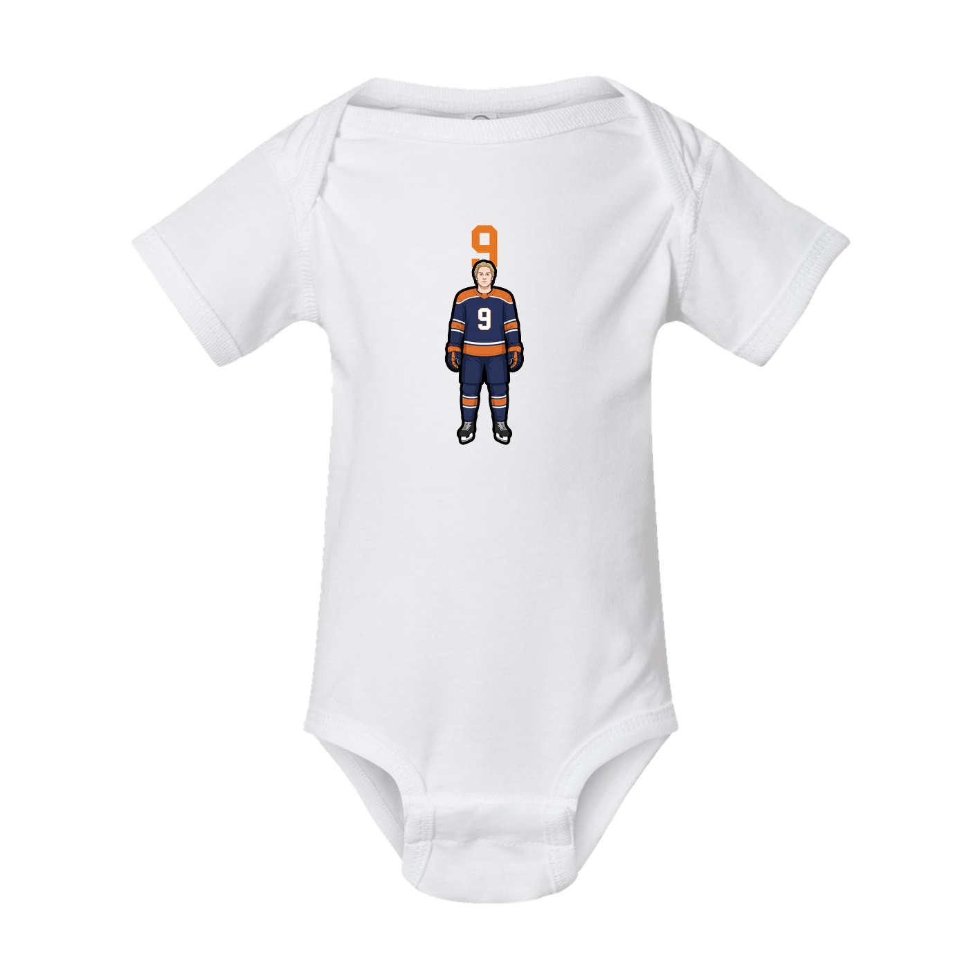 Baby Onesie — Number Top in White