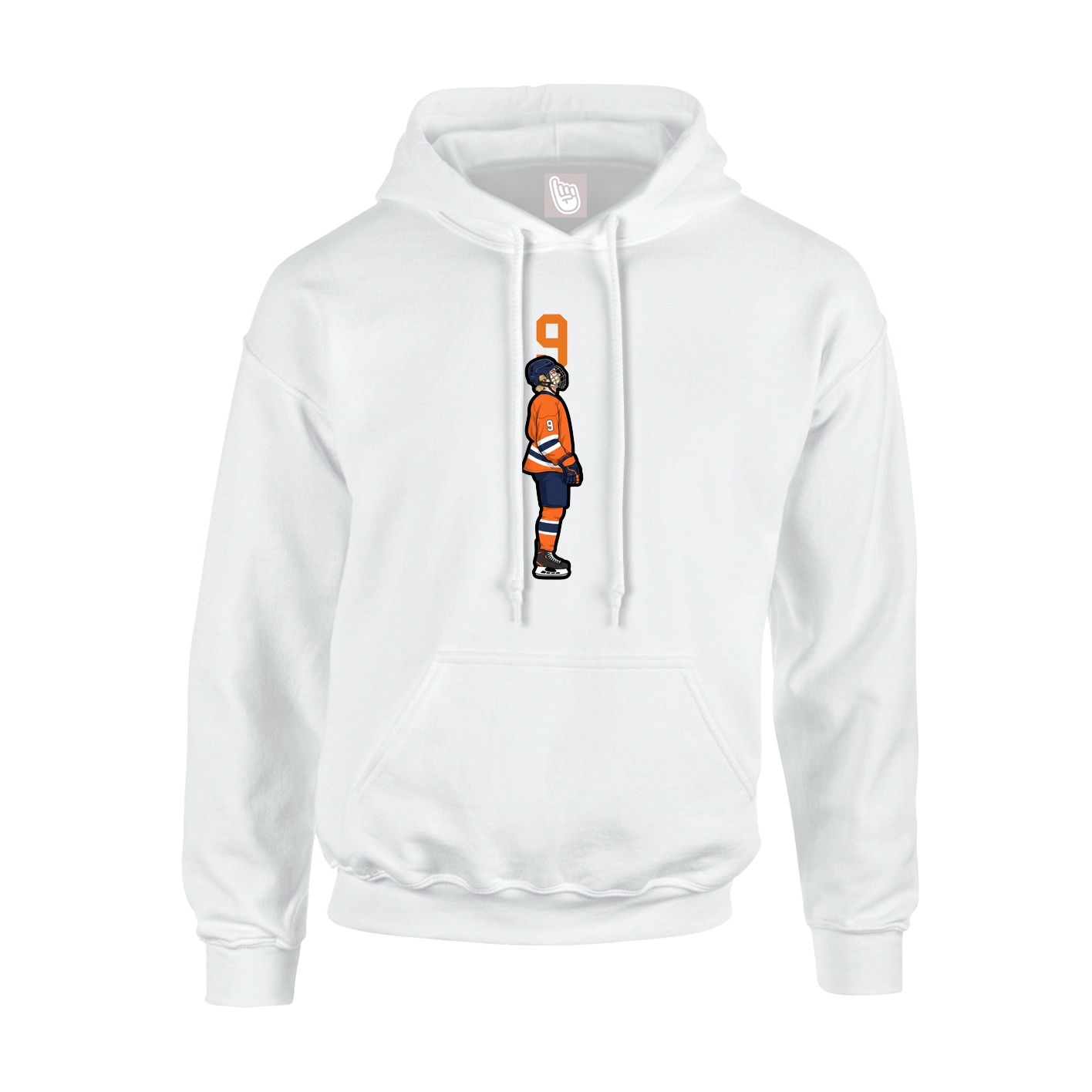 Hoodie — Number Top in White