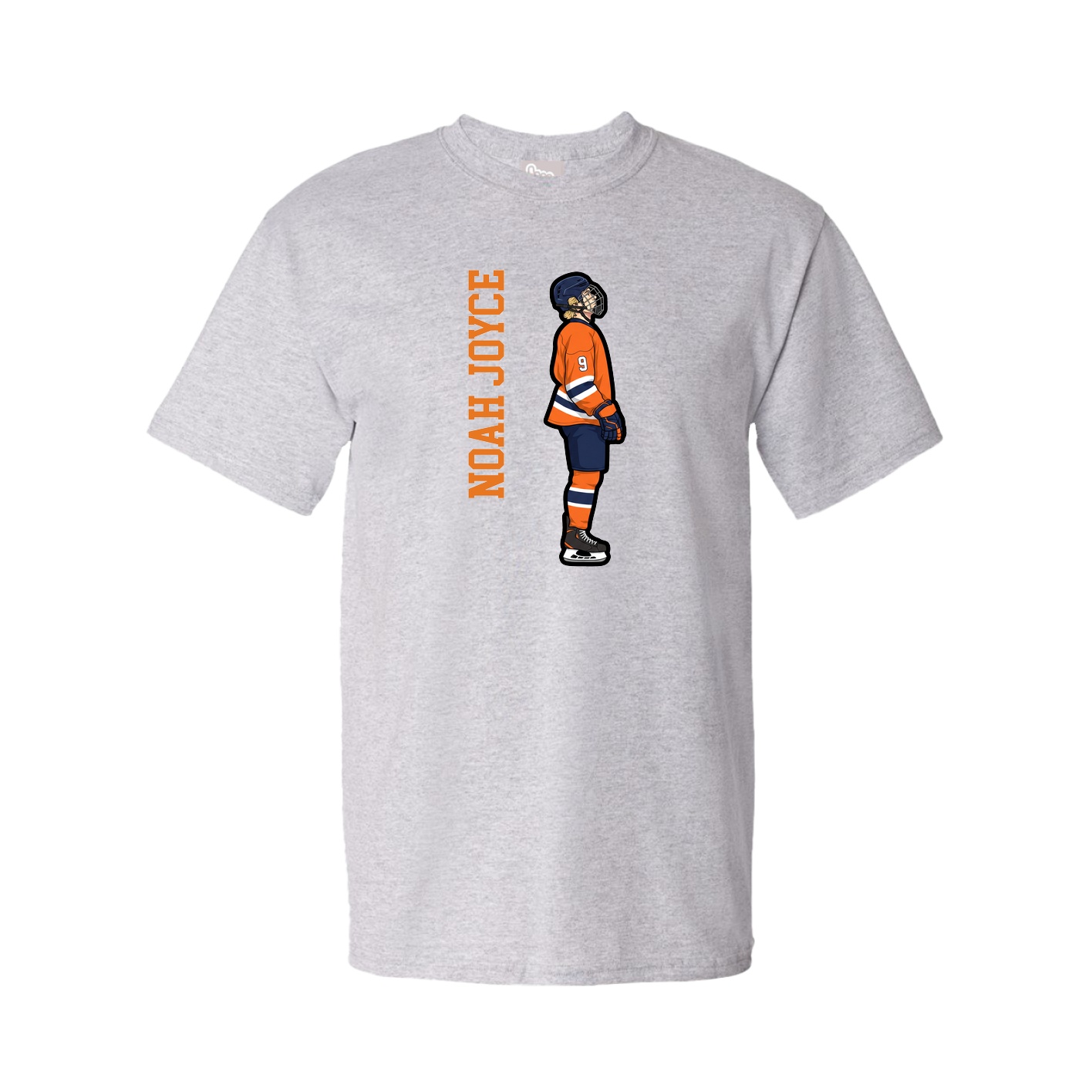 Tee — Name Vertical in Grey