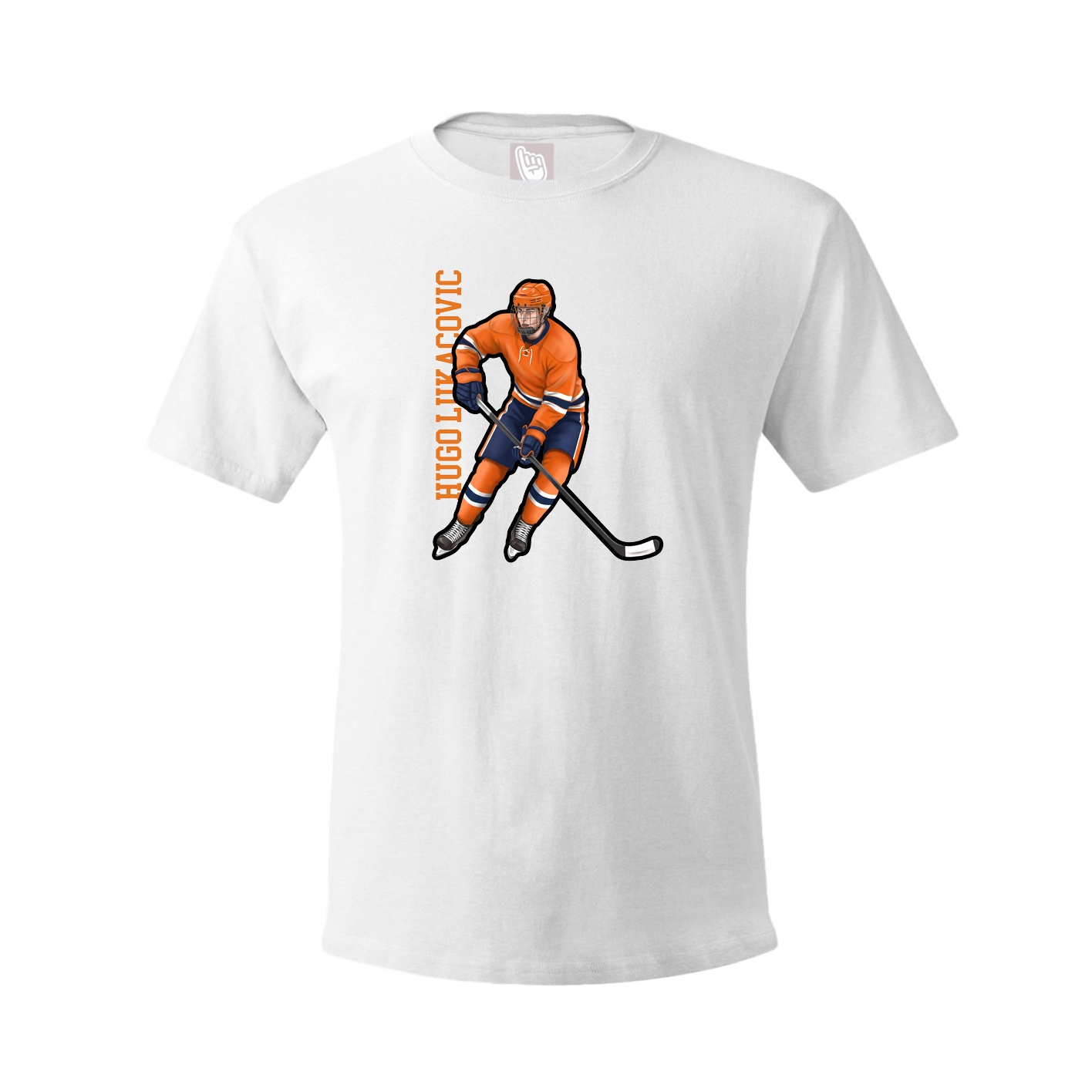 Tee — Name Vertical in White