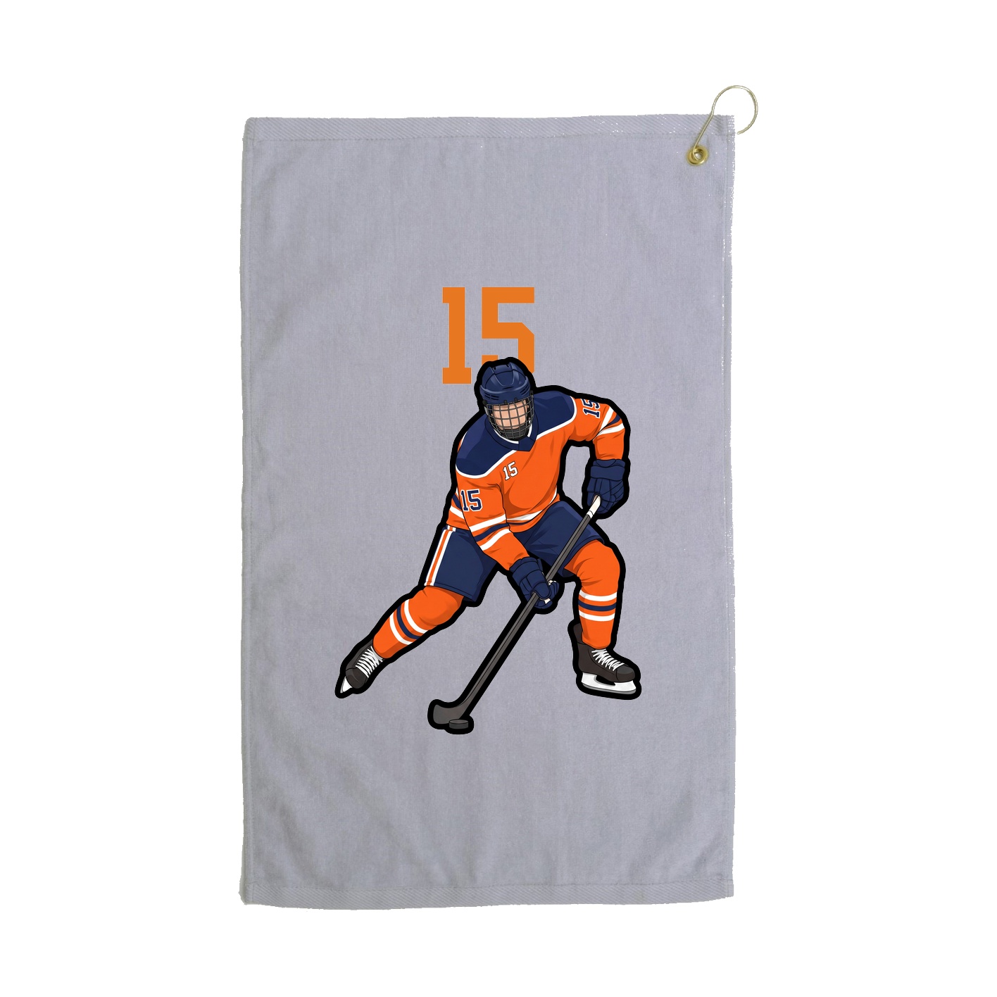 Golf Towel — Number Top in Grey