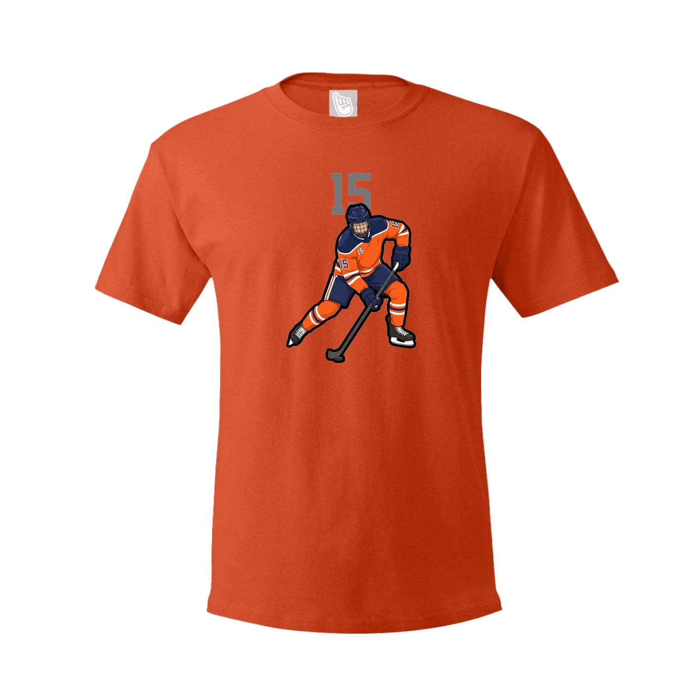 Youth Tee — Number Top in Orange