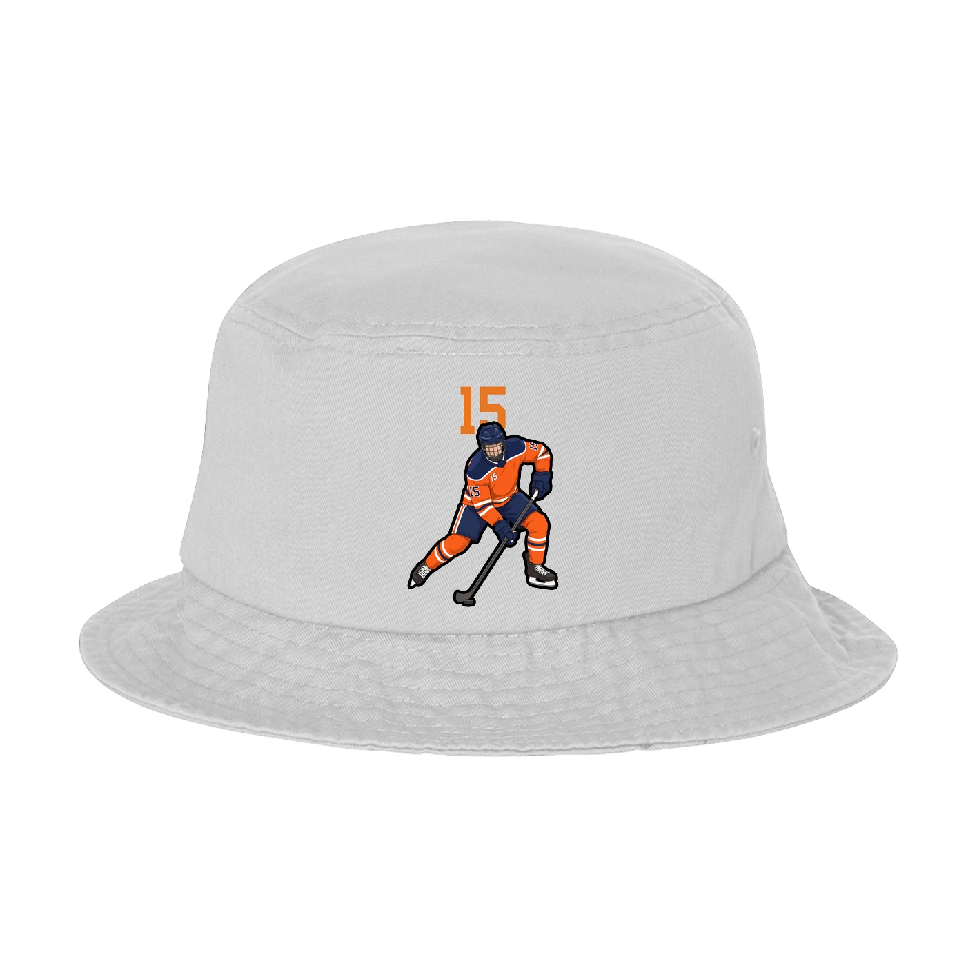 Bucket Cap — Number Top in White