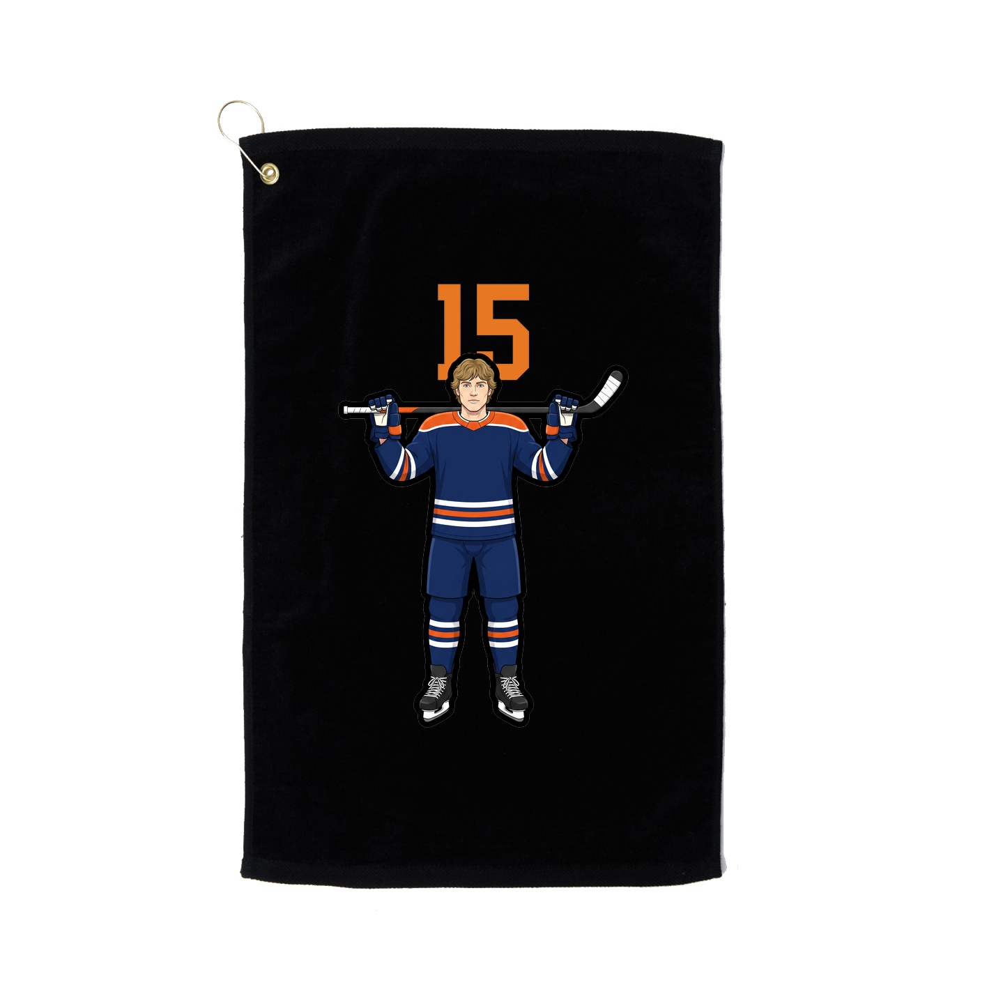 Golf Towel — Number Top in Black