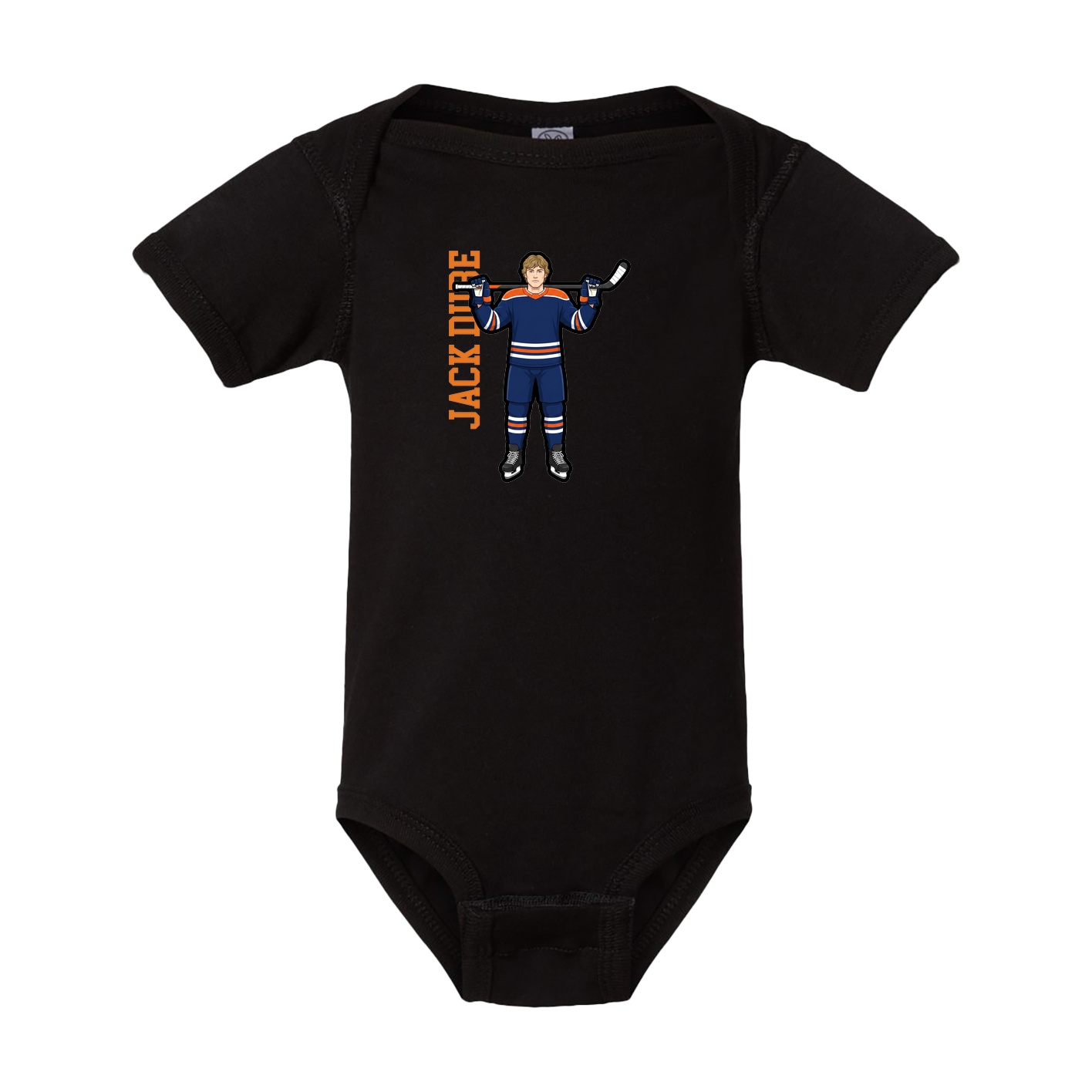 Baby Onesie — Name Vertical in Black