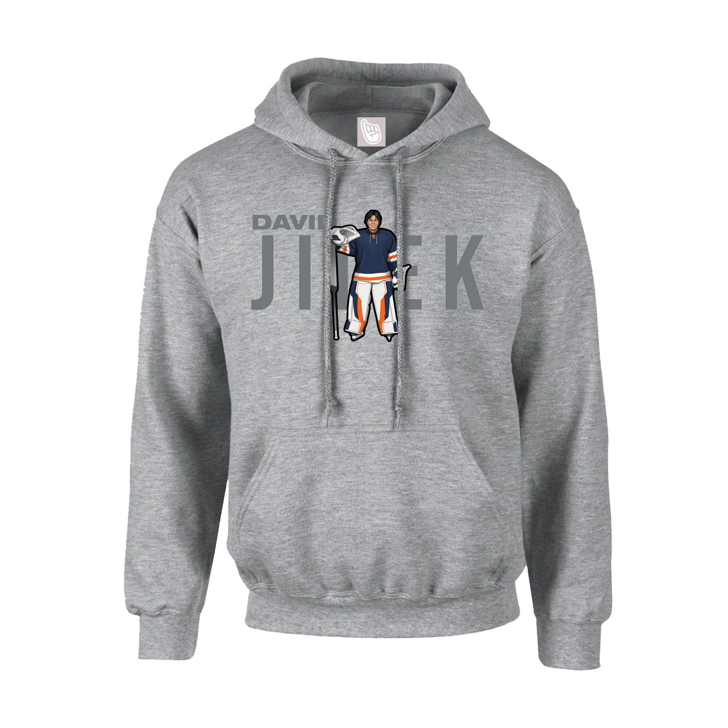 Youth Hoodie — Player Name in Grey