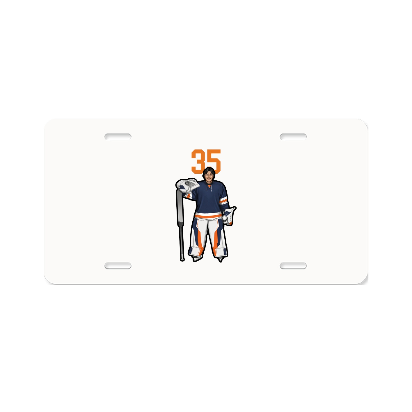 License Plate — Number Top in Classic