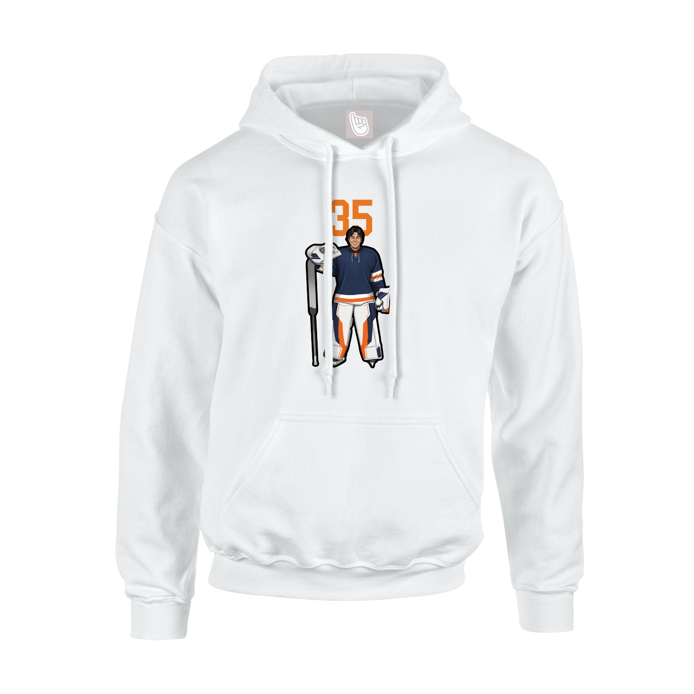 Hoodie — Number Top in White
