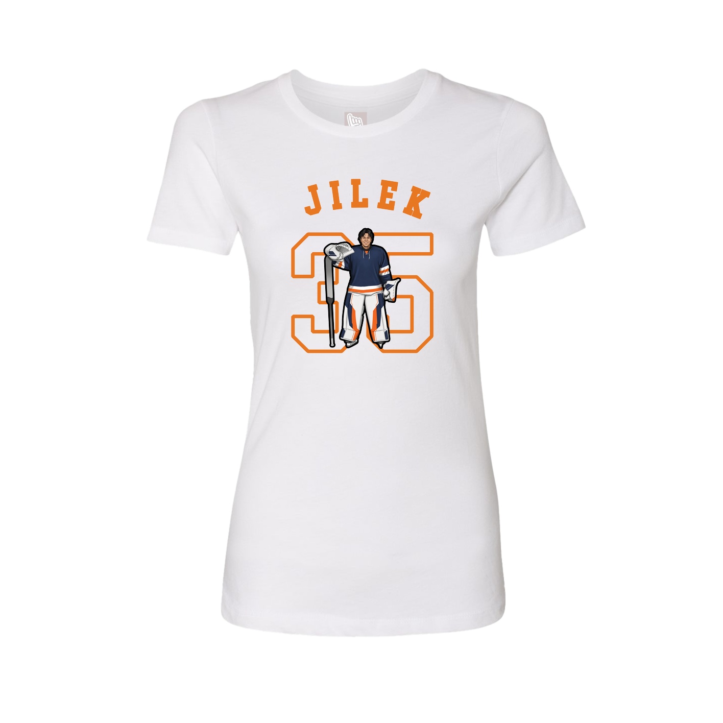 Fitted Women's Tee — Shirsey Arch in White