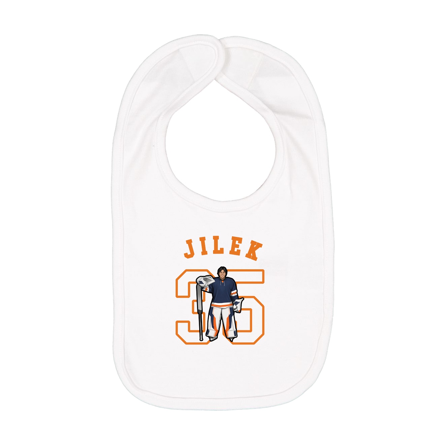 Infant Bib — Shirsey Arch in White