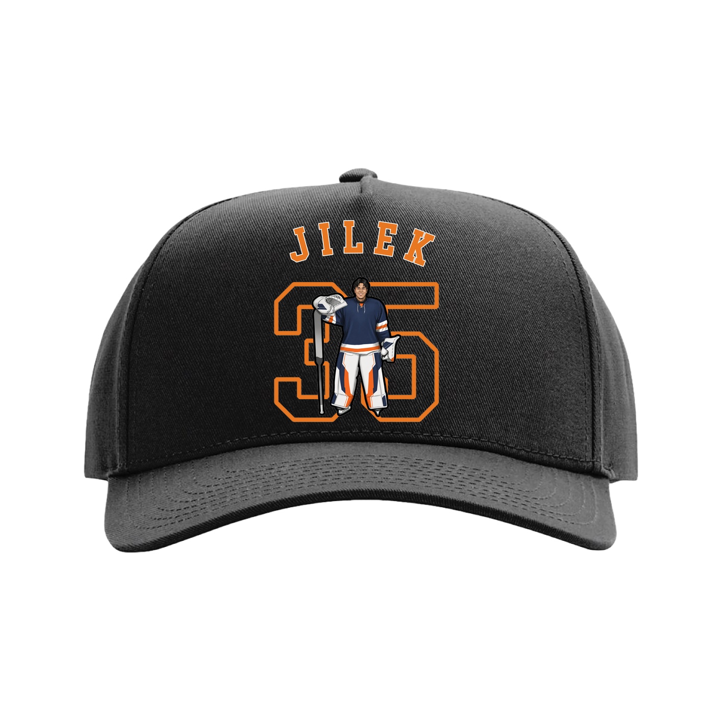 Full Fabric Five-Panel Champ Cap — Shirsey Arch in Black