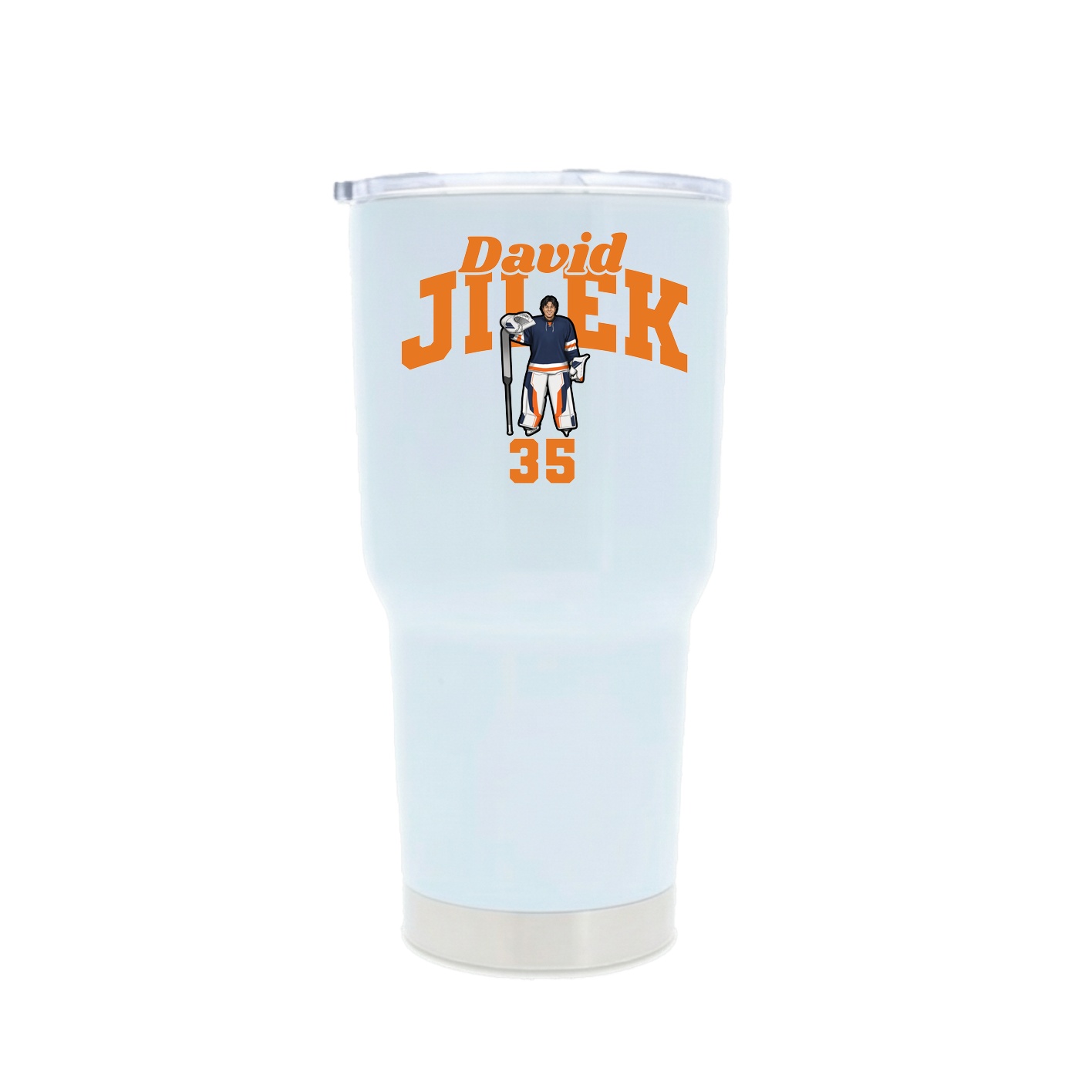 30oz Stainless Steel Tumbler — Signature Arch in White