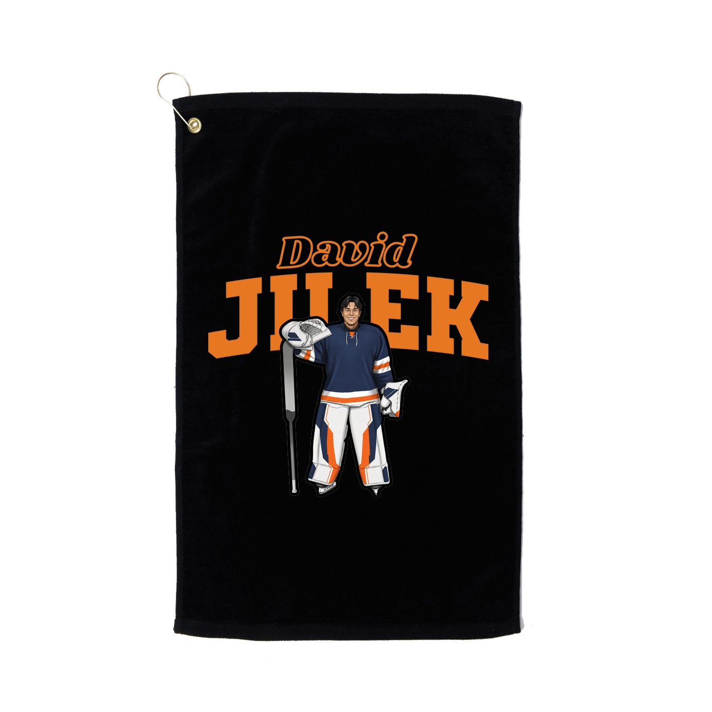 Golf Towel — Name Arch in Black