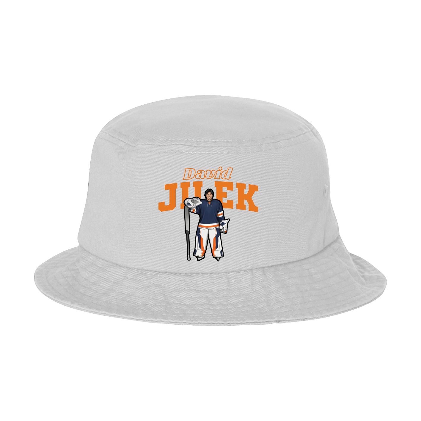 Bucket Cap — Name Arch in White