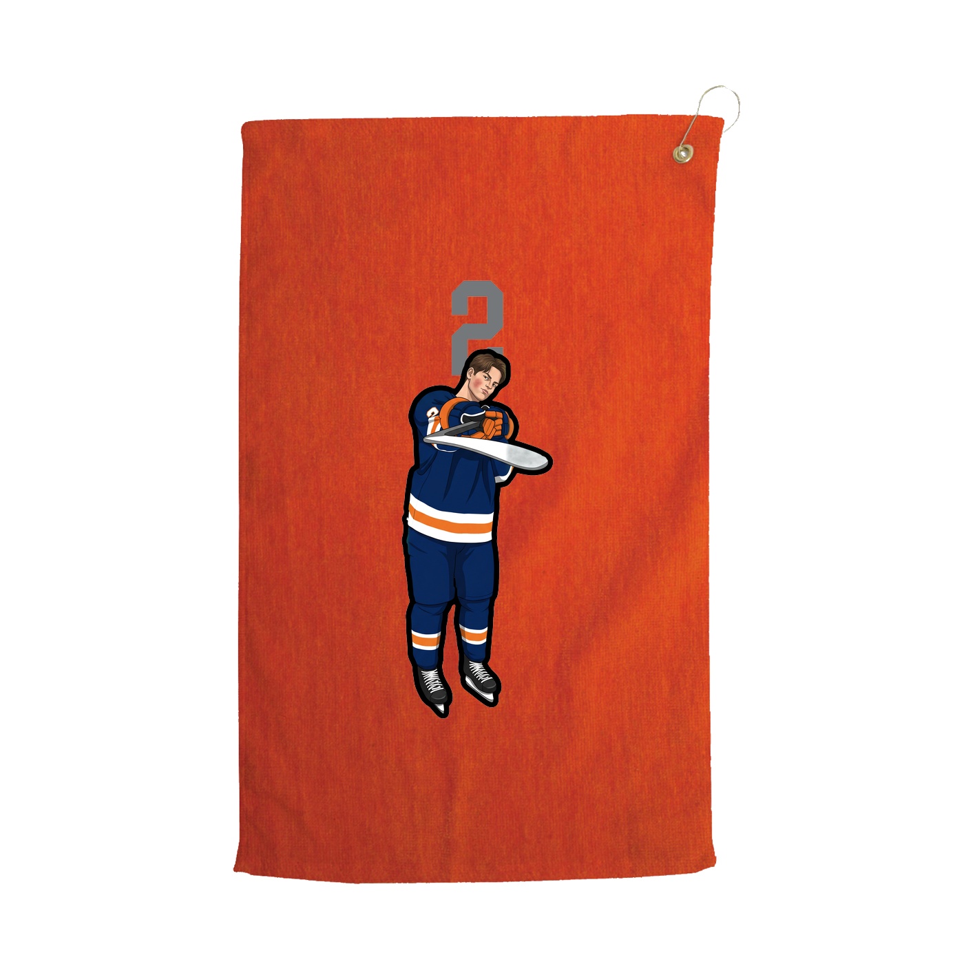 Golf Towel — Number Top in Orange