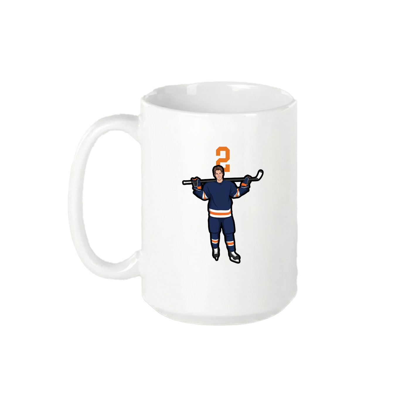 15oz Coffee Mug — Number Top in White