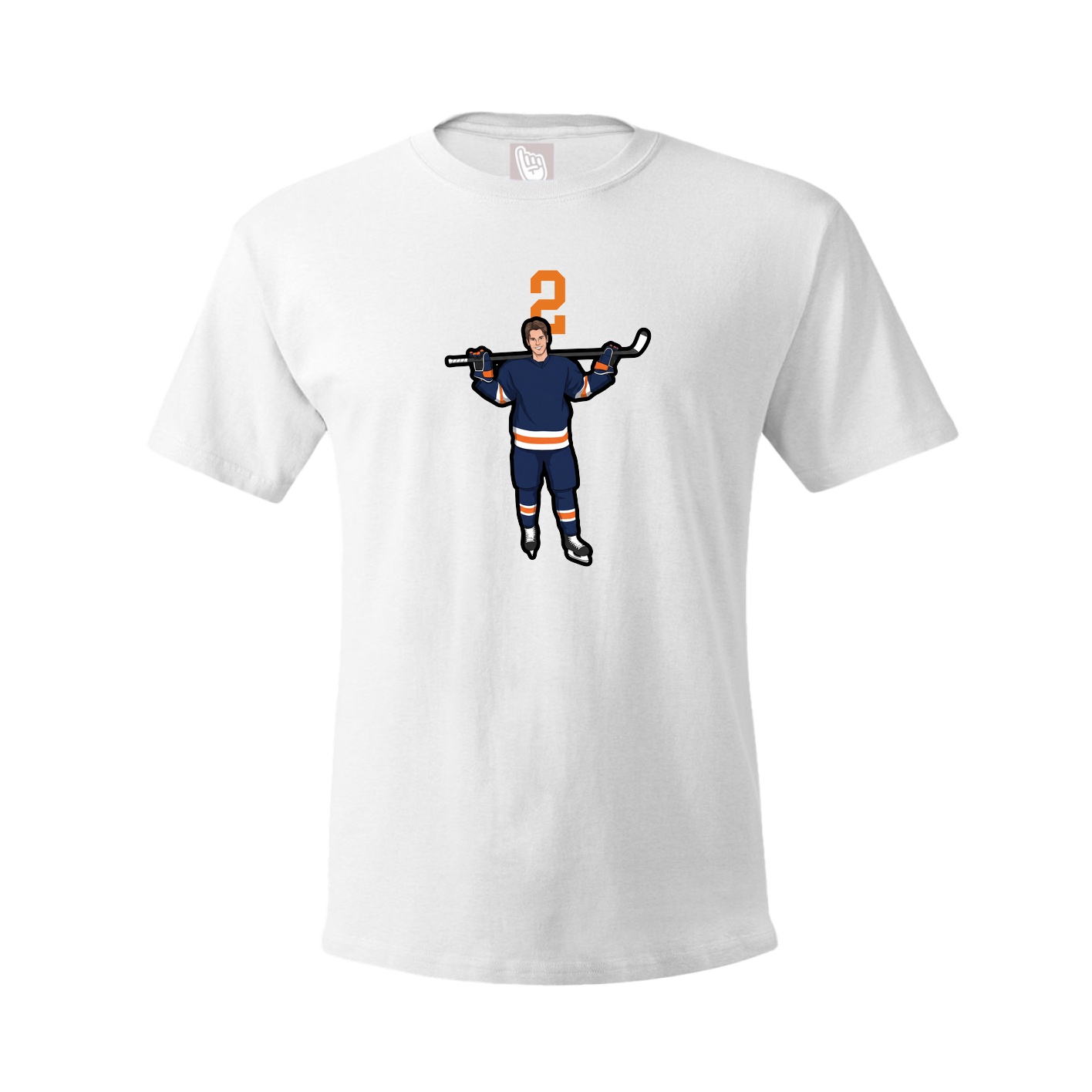 Youth Tee — Number Top in White