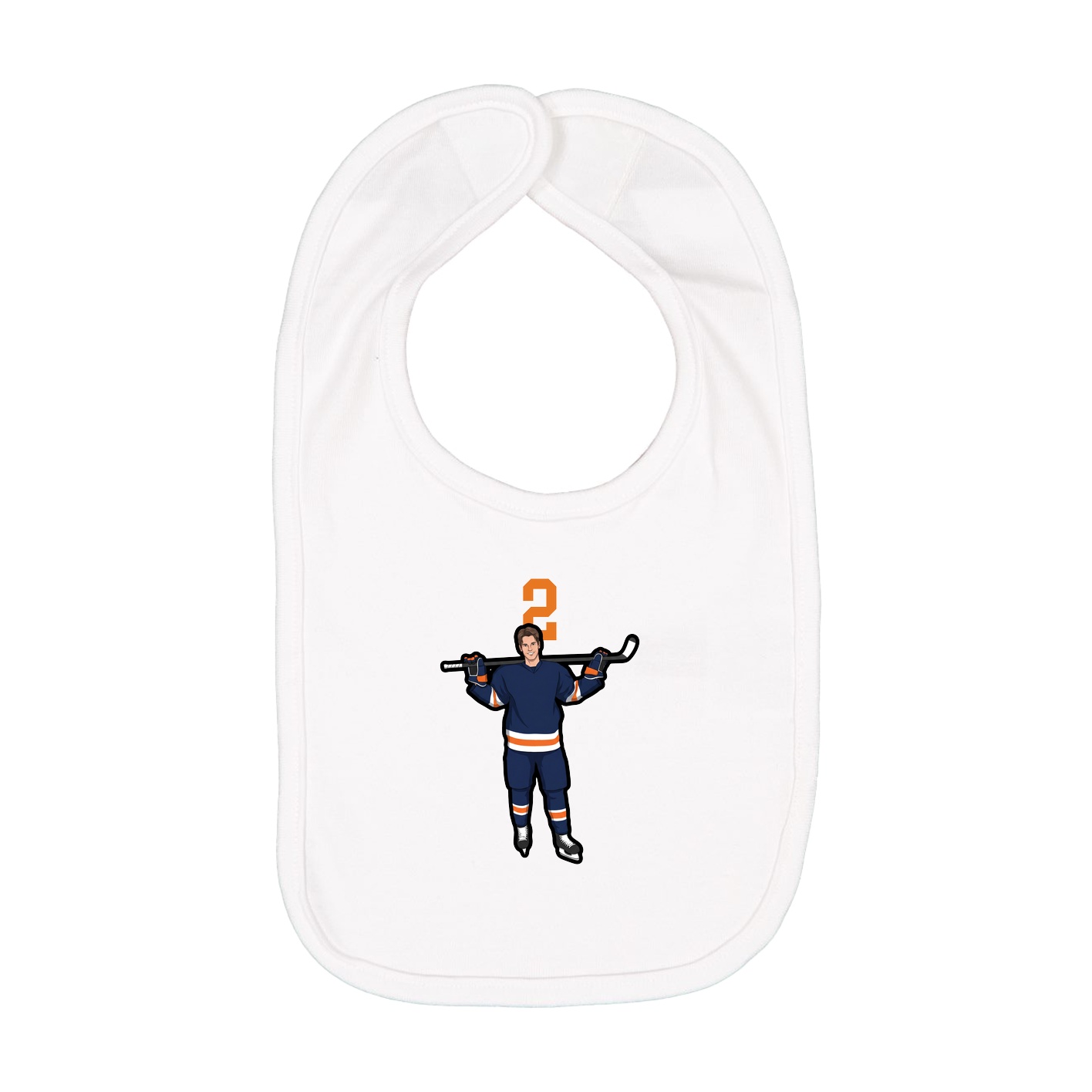 Infant Bib — Number Top in White