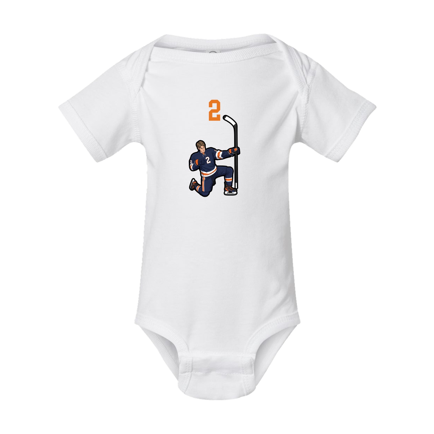 Baby Onesie — Number Top in White