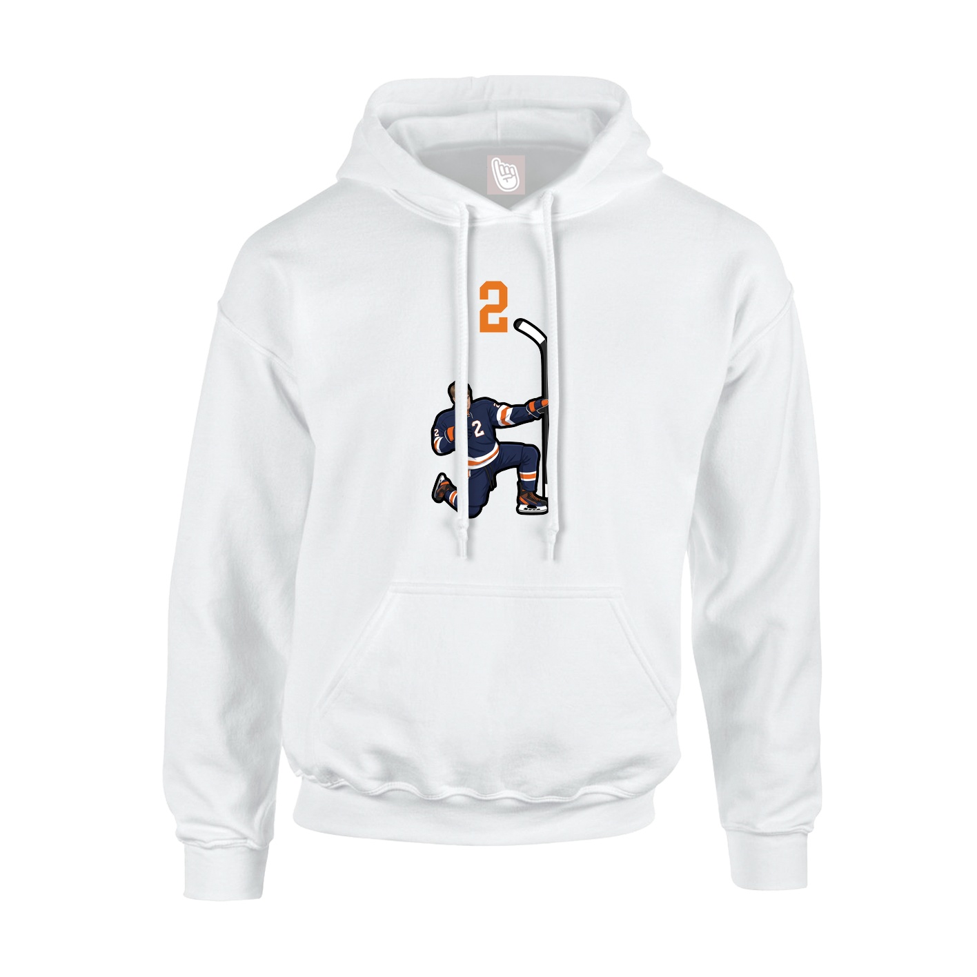 Hoodie — Number Top in White