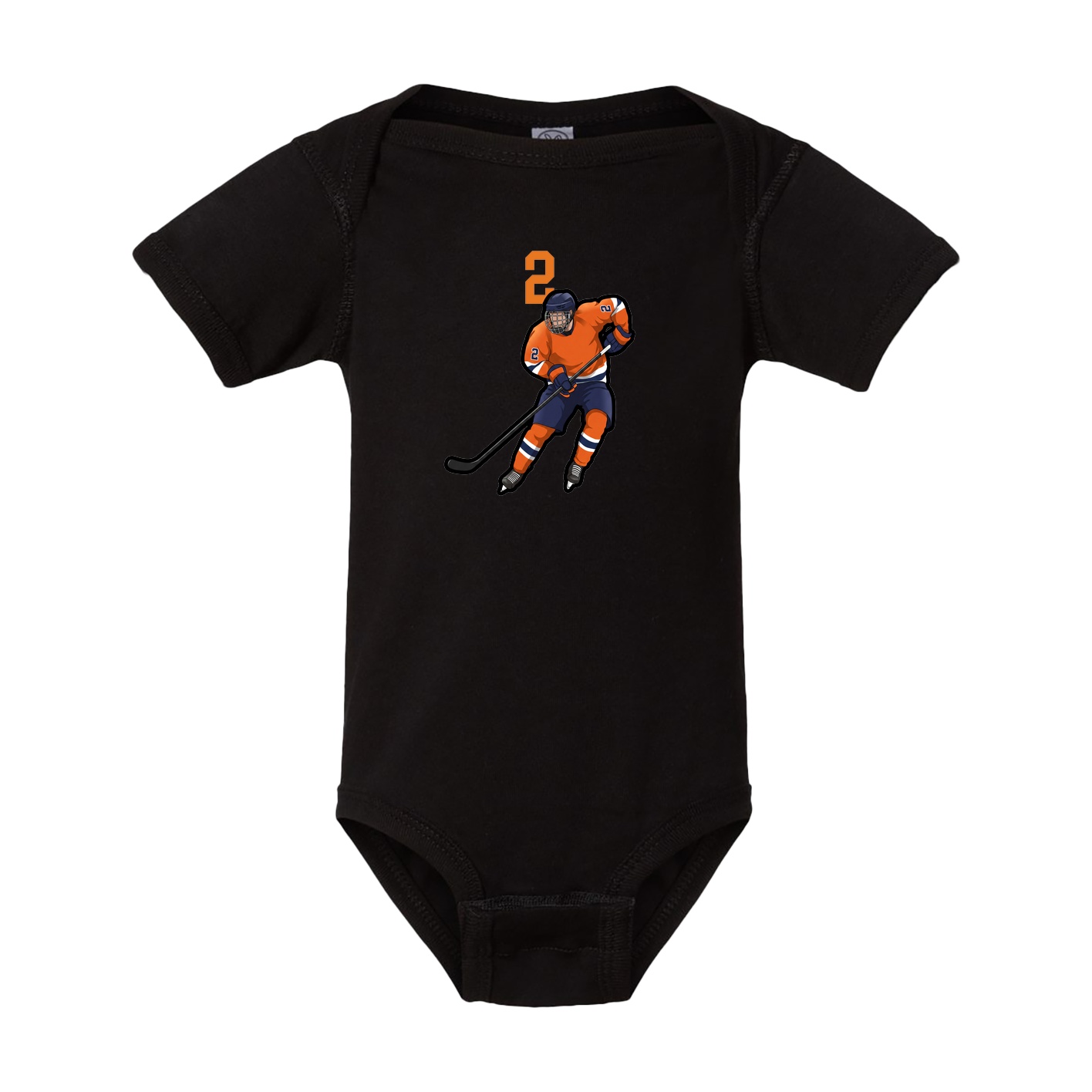 Baby Onesie — Number Top in Black