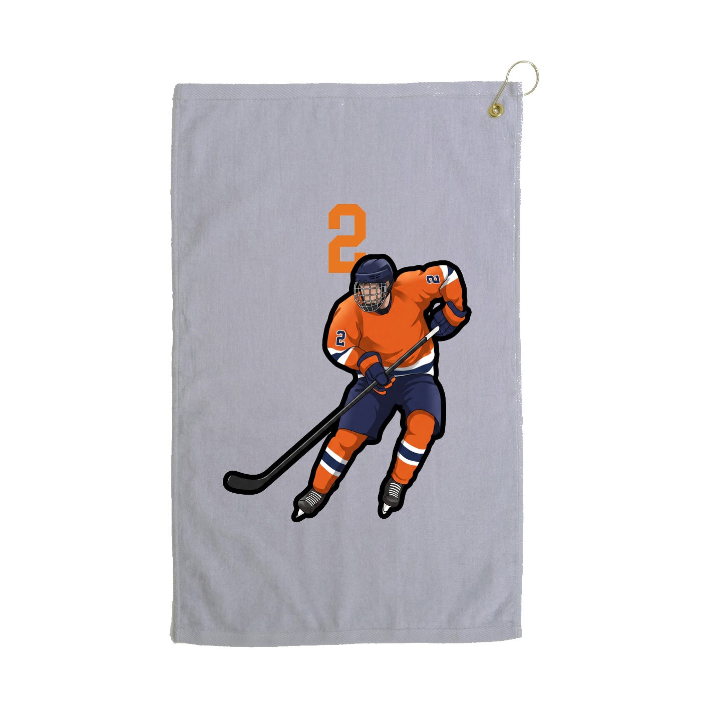 Golf Towel — Number Top in Grey