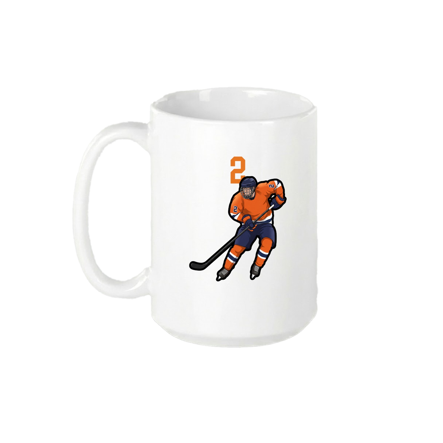 15oz Coffee Mug — Number Top in White