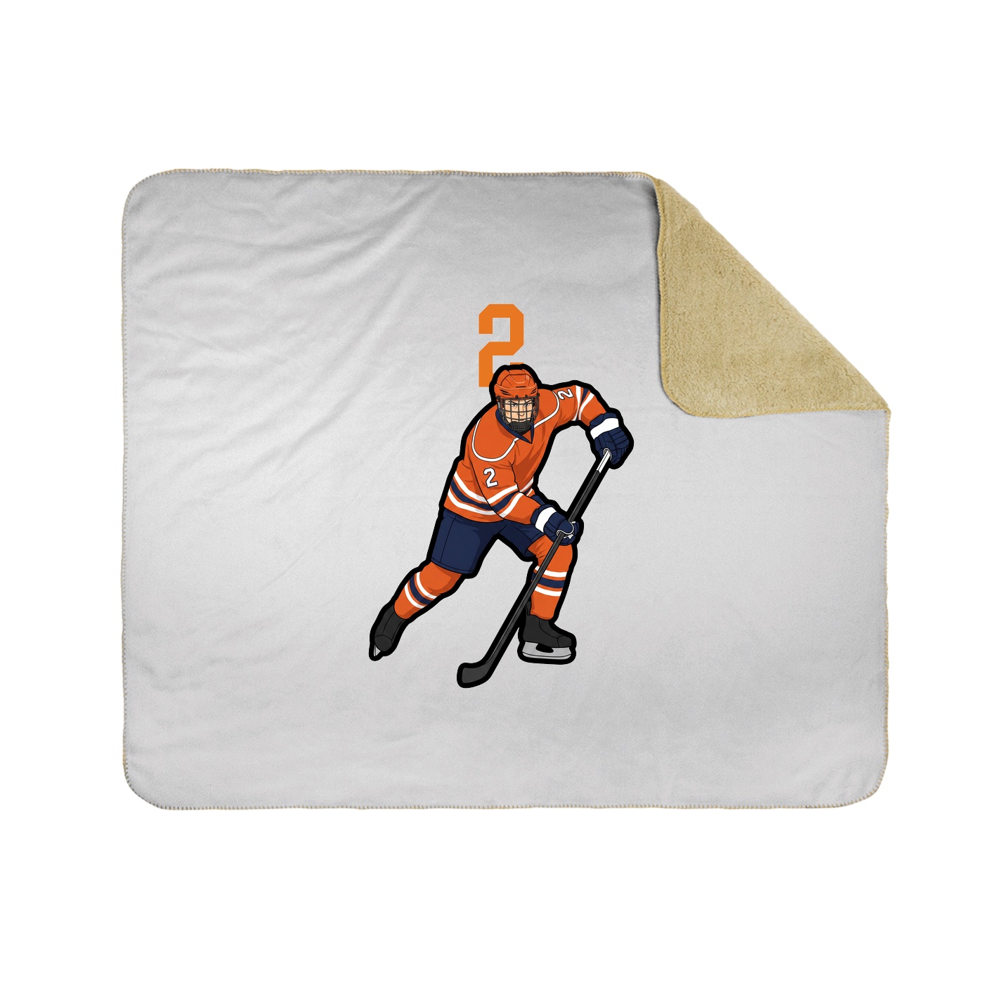 Throw Blanket — Number Top in White