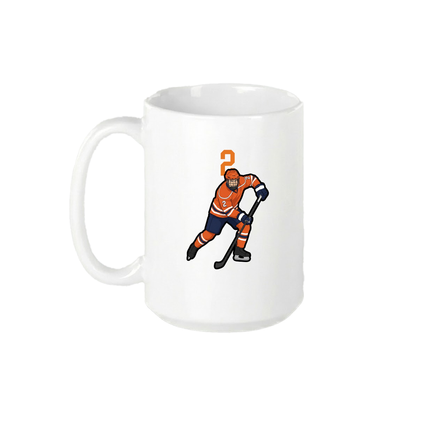 15oz Coffee Mug — Number Top in White