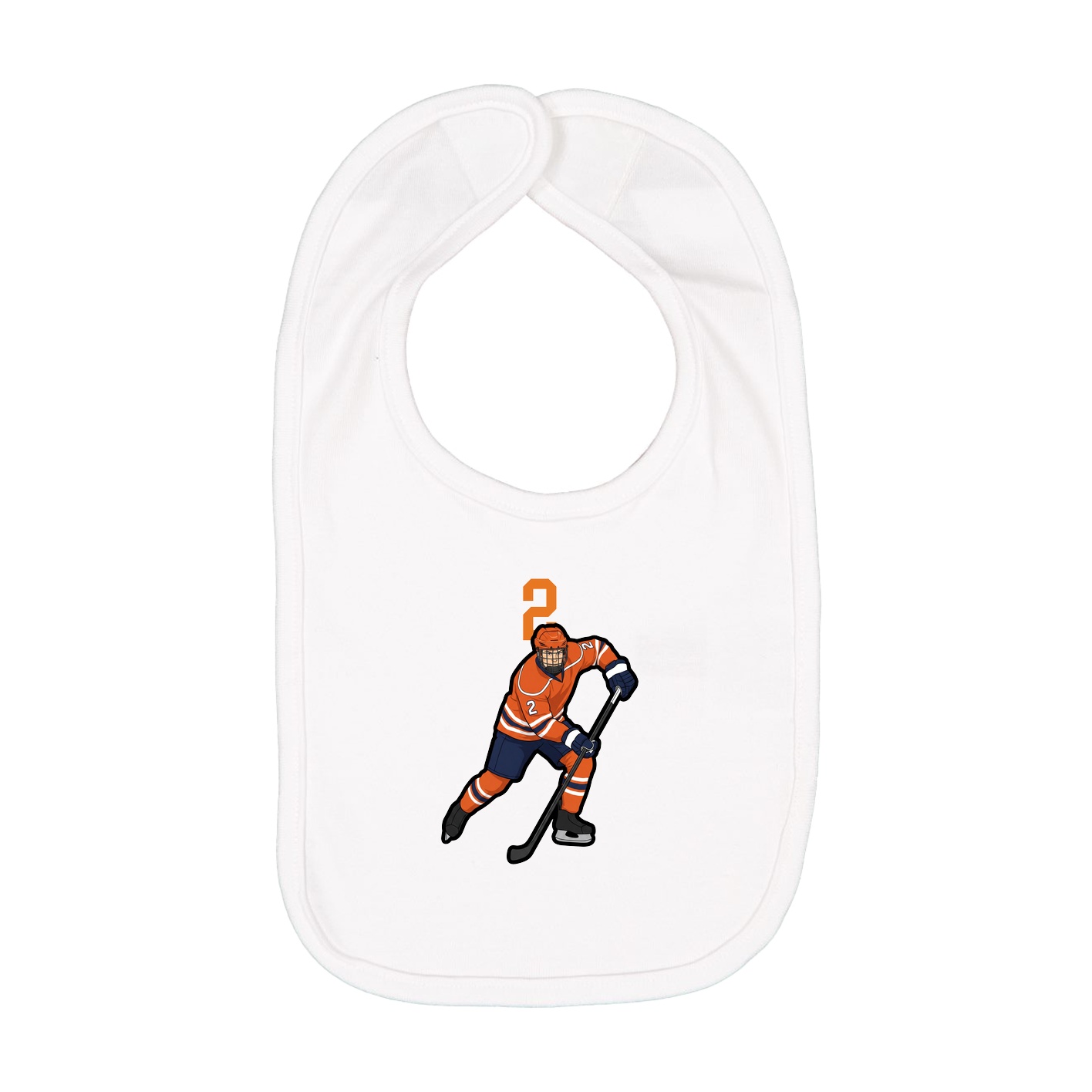 Infant Bib — Number Top in White