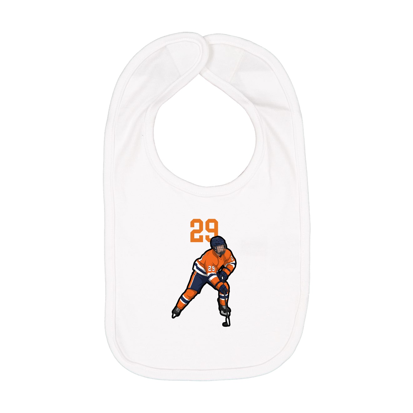 Infant Bib — Number Top in White