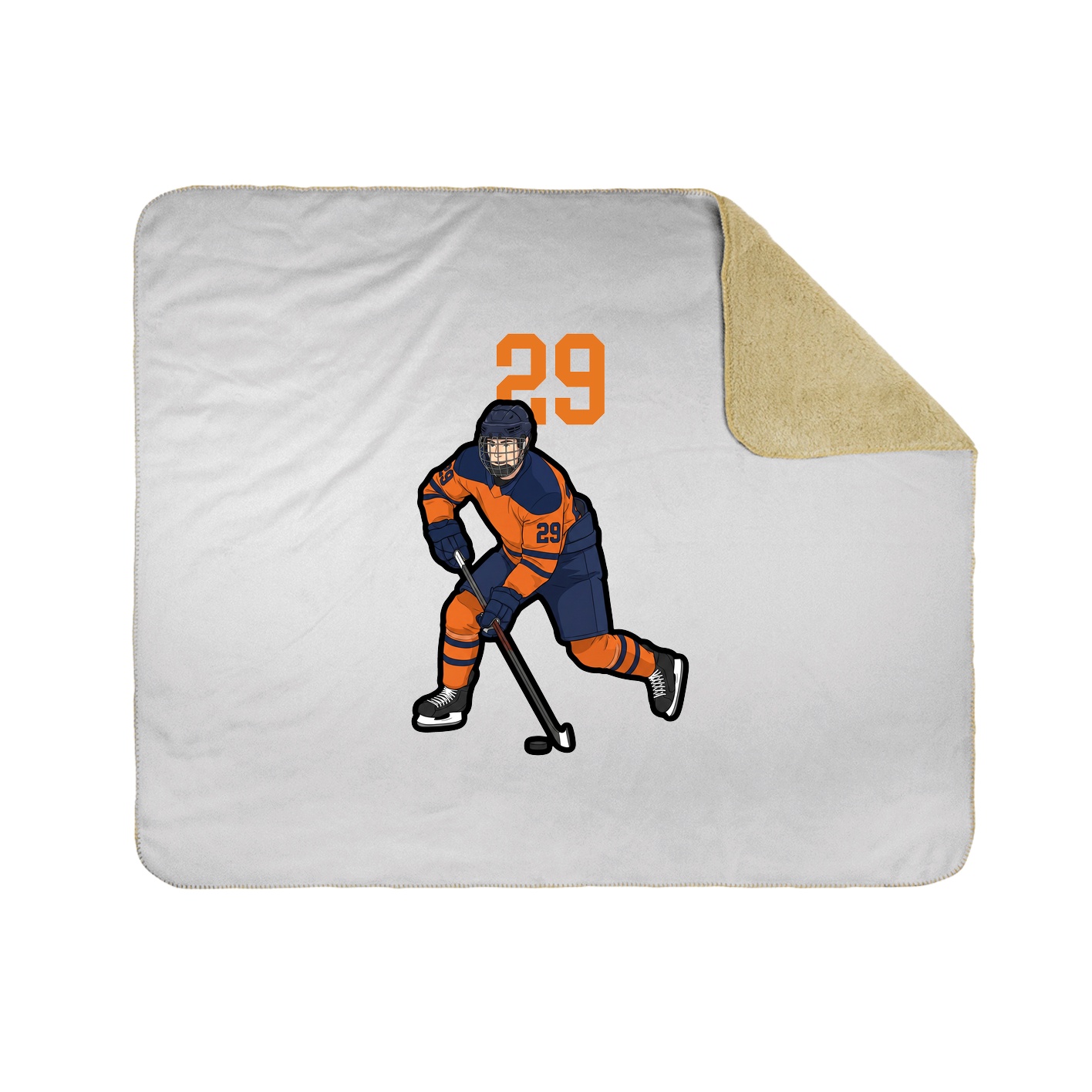 Throw Blanket — Number Top in White