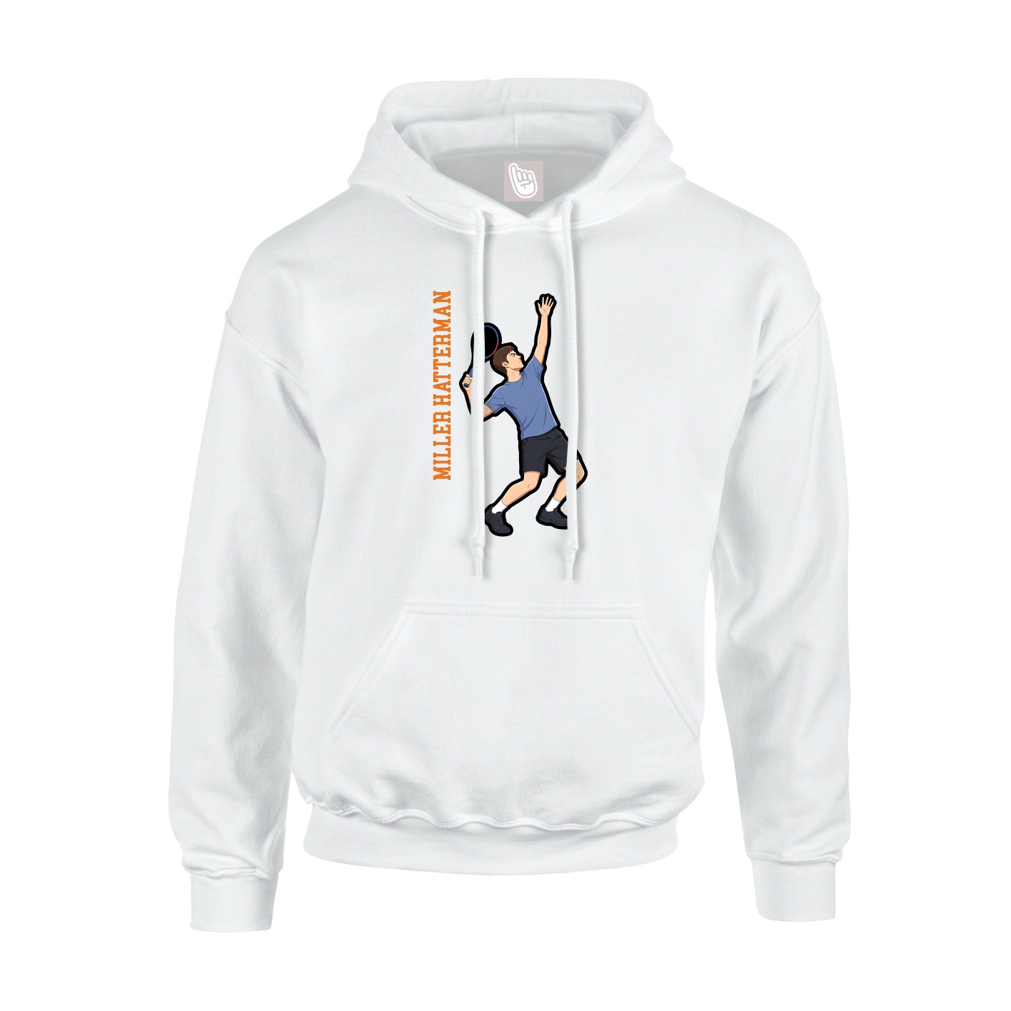 Hoodie — Name Vertical in White