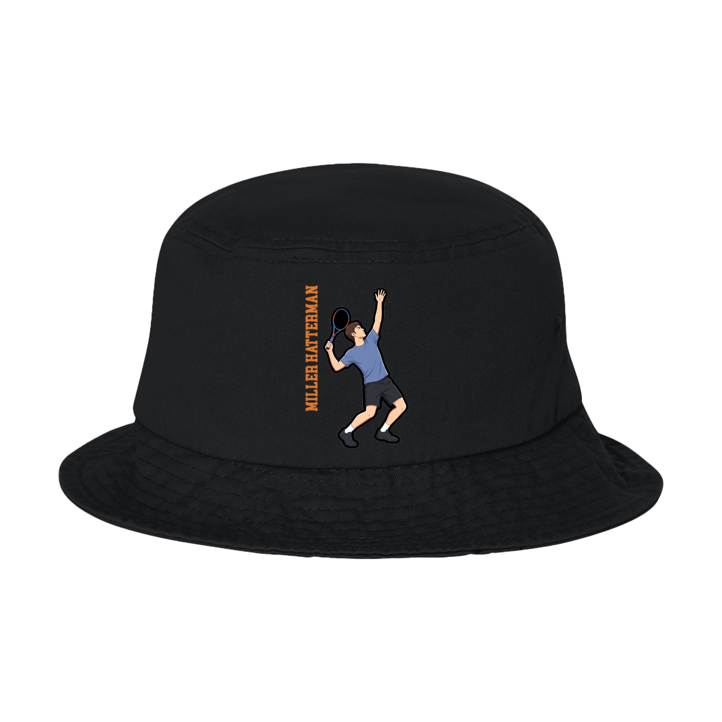Bucket Cap — Name Vertical in Black