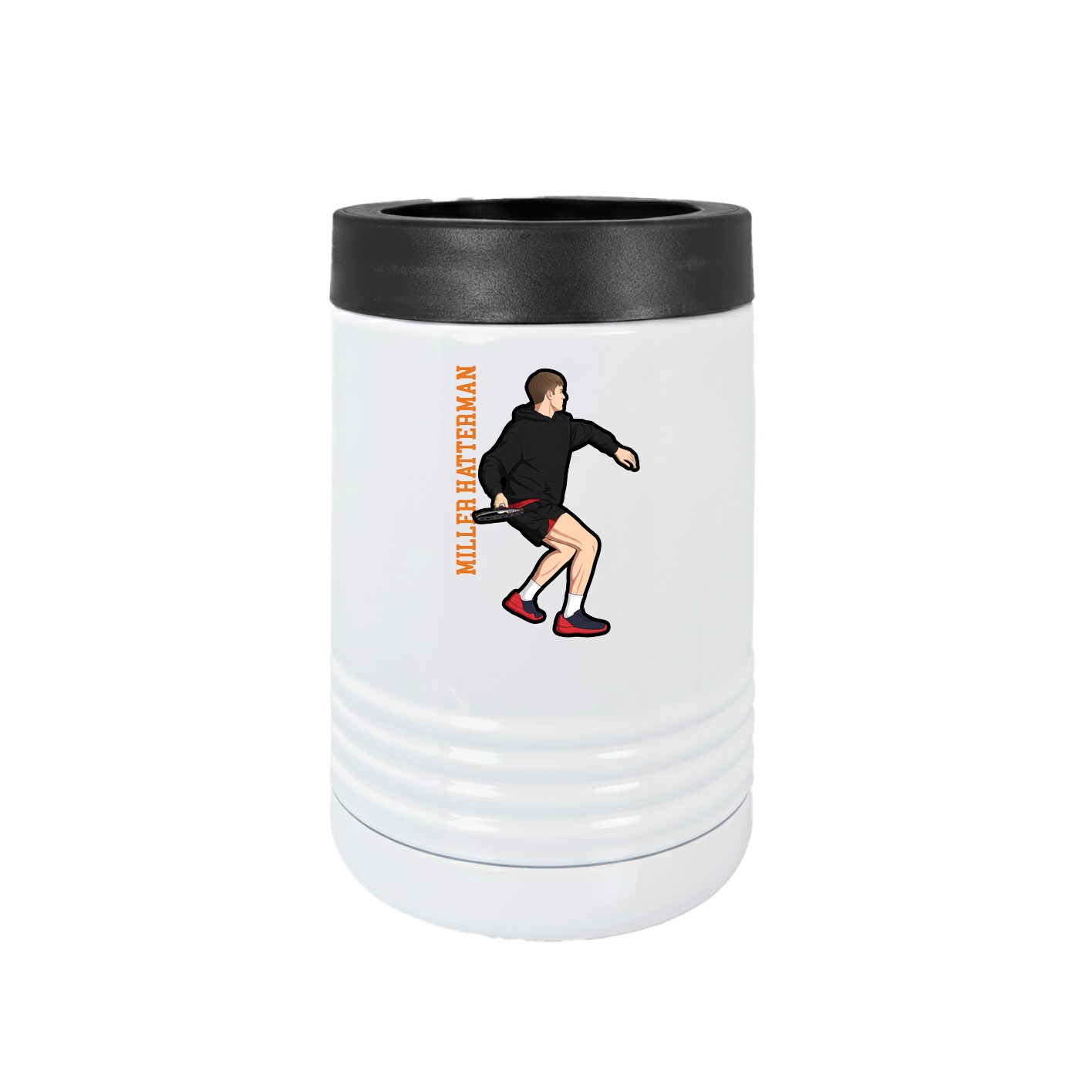 Beverage Holder — Name Vertical in White