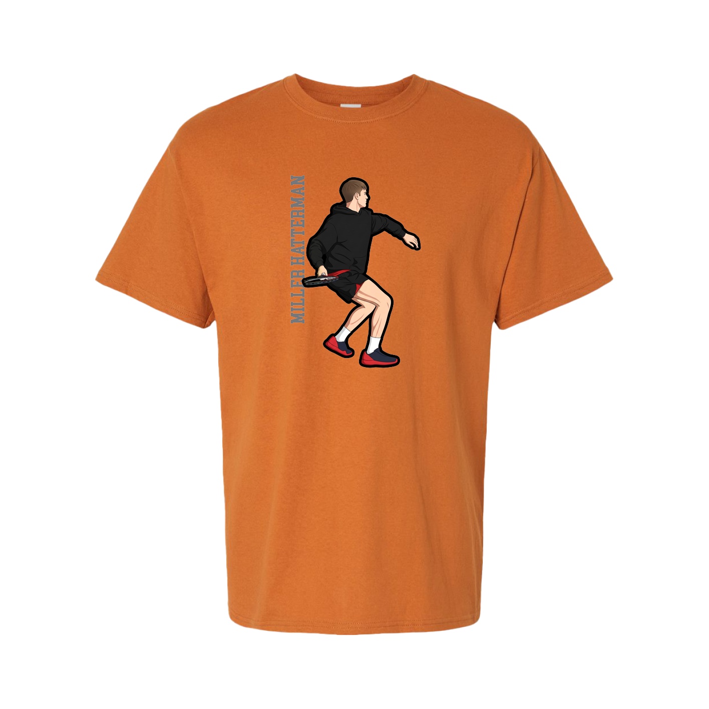 Tee — Name Vertical in Orange