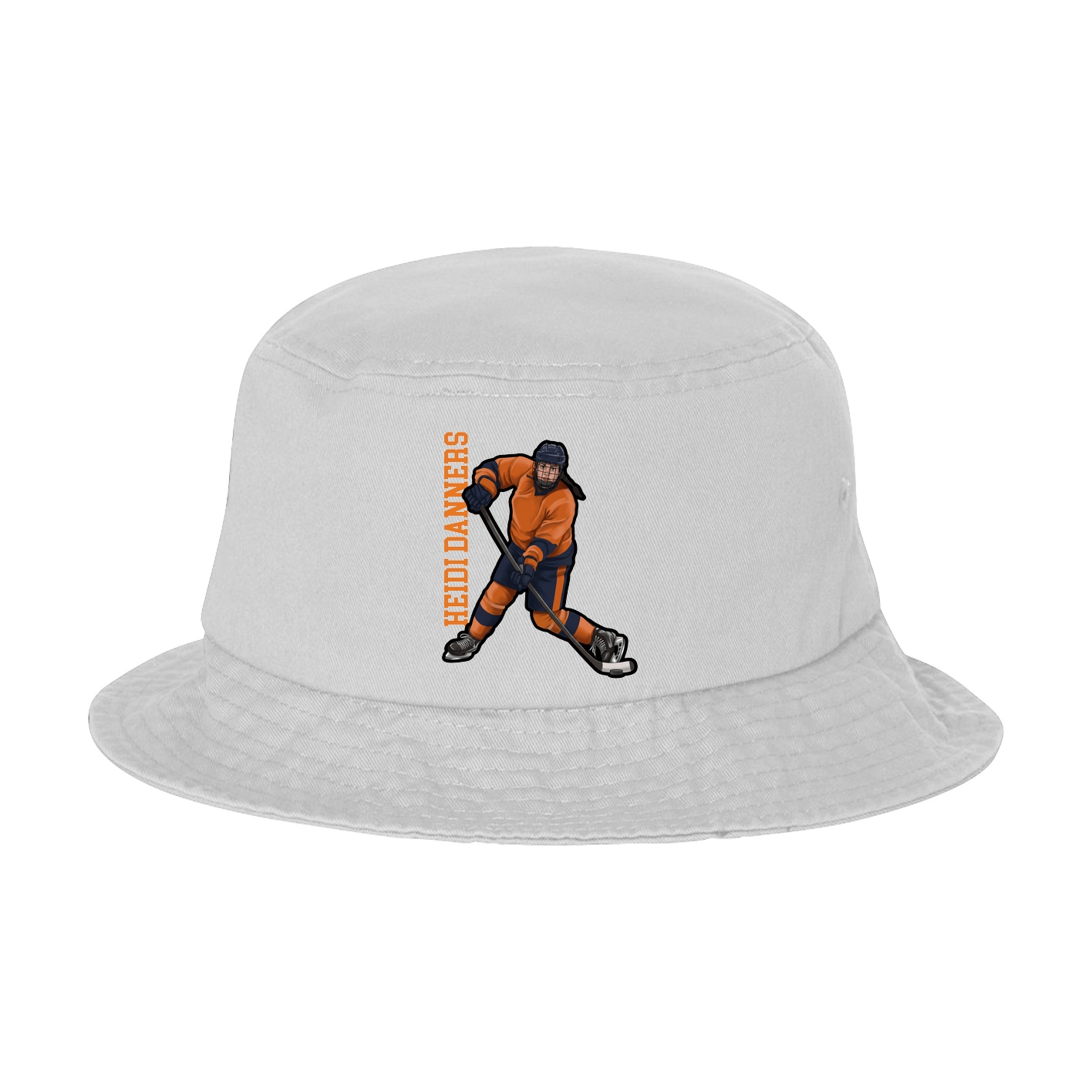 Bucket Cap — Name Vertical in White