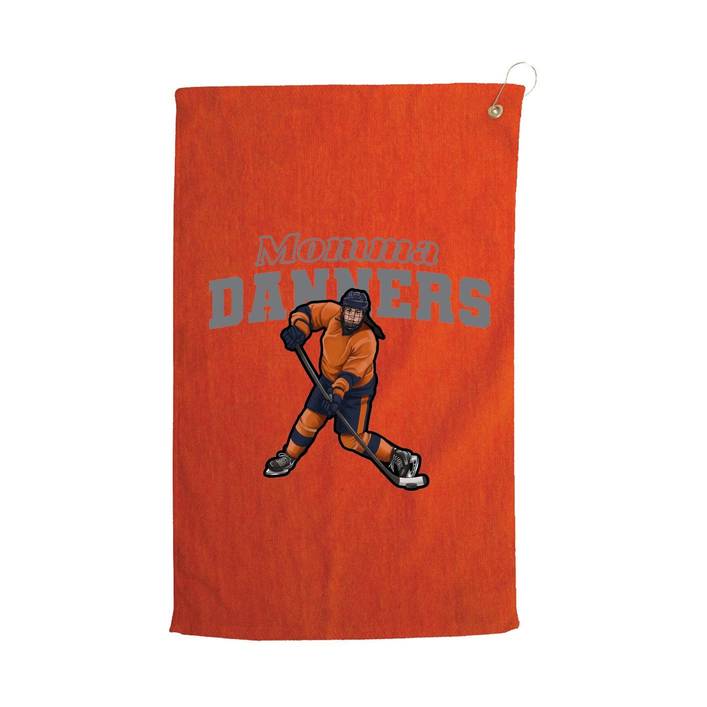 Golf Towel — Mothers Day Block in Orange