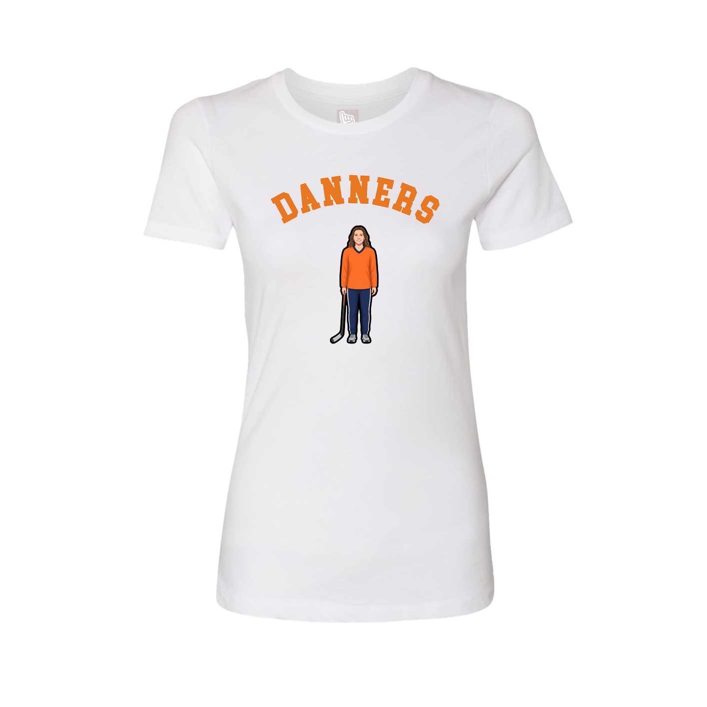 Fitted Women's Tee — Shirsey Arch in White