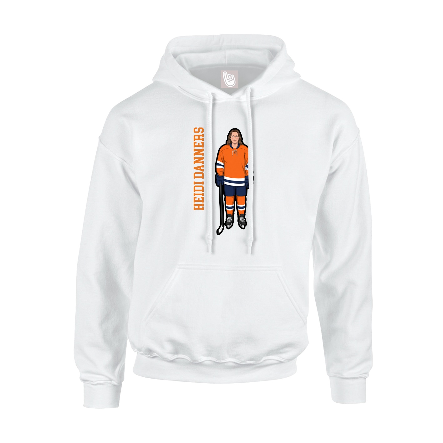 Youth Hoodie — Name Vertical in White