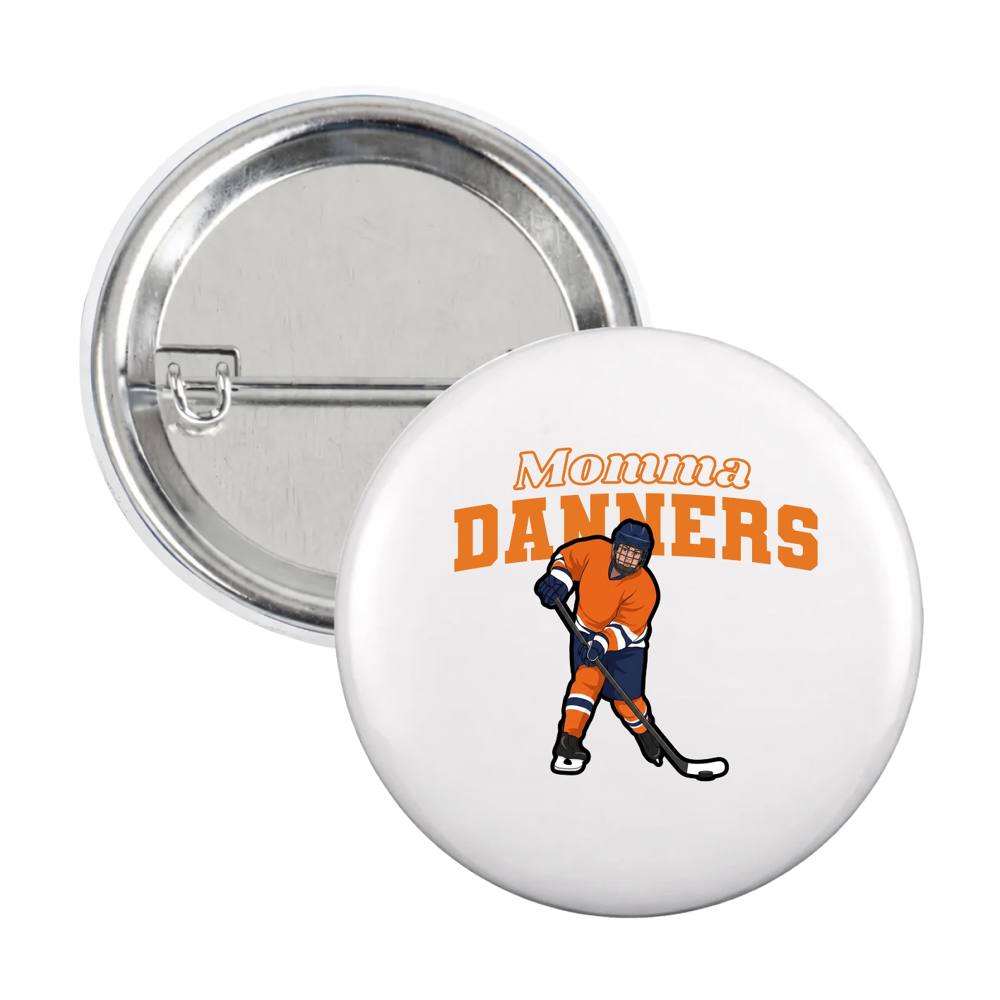 Game Day Button — Mothers Day Block in White
