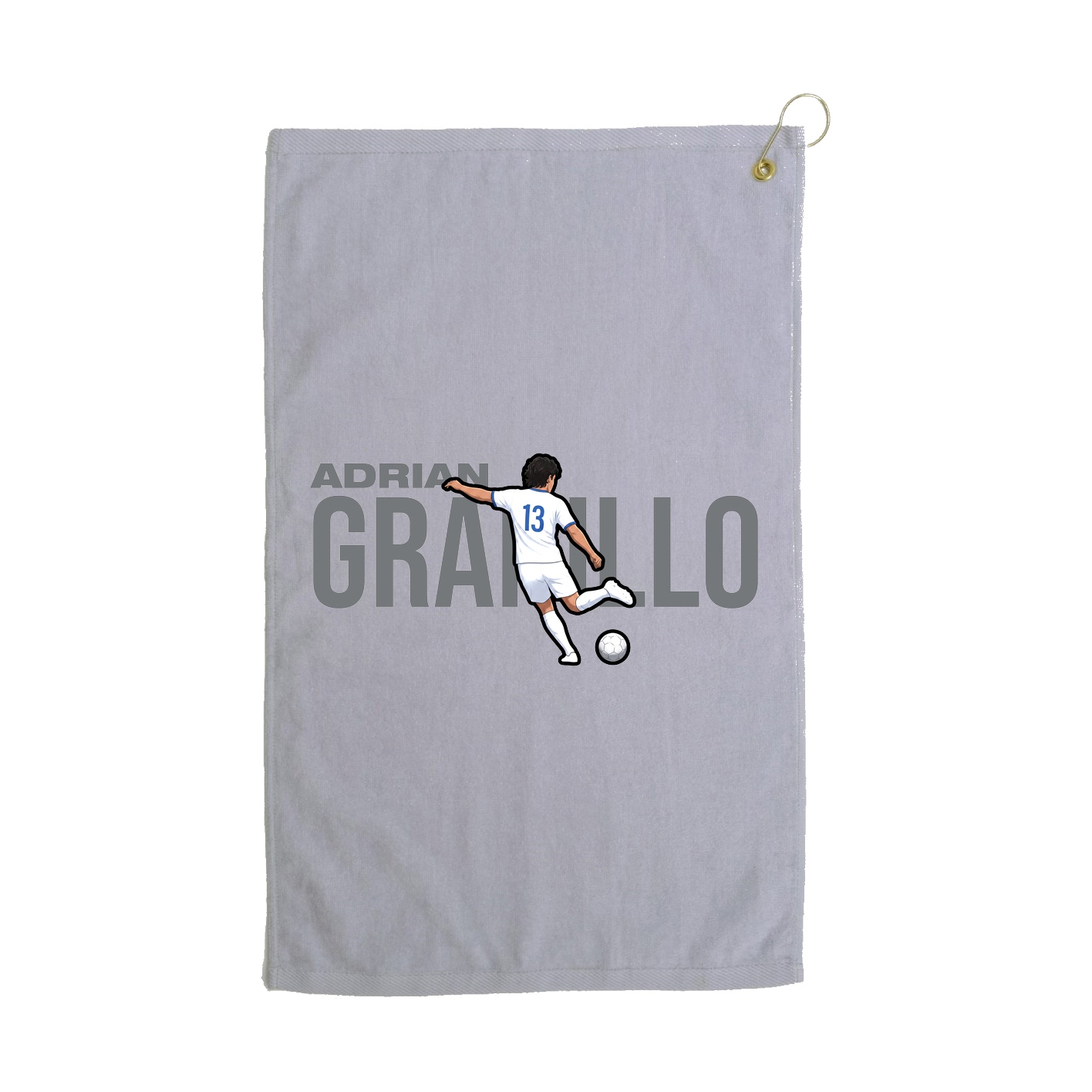 Golf Towel — Player Name in Grey
