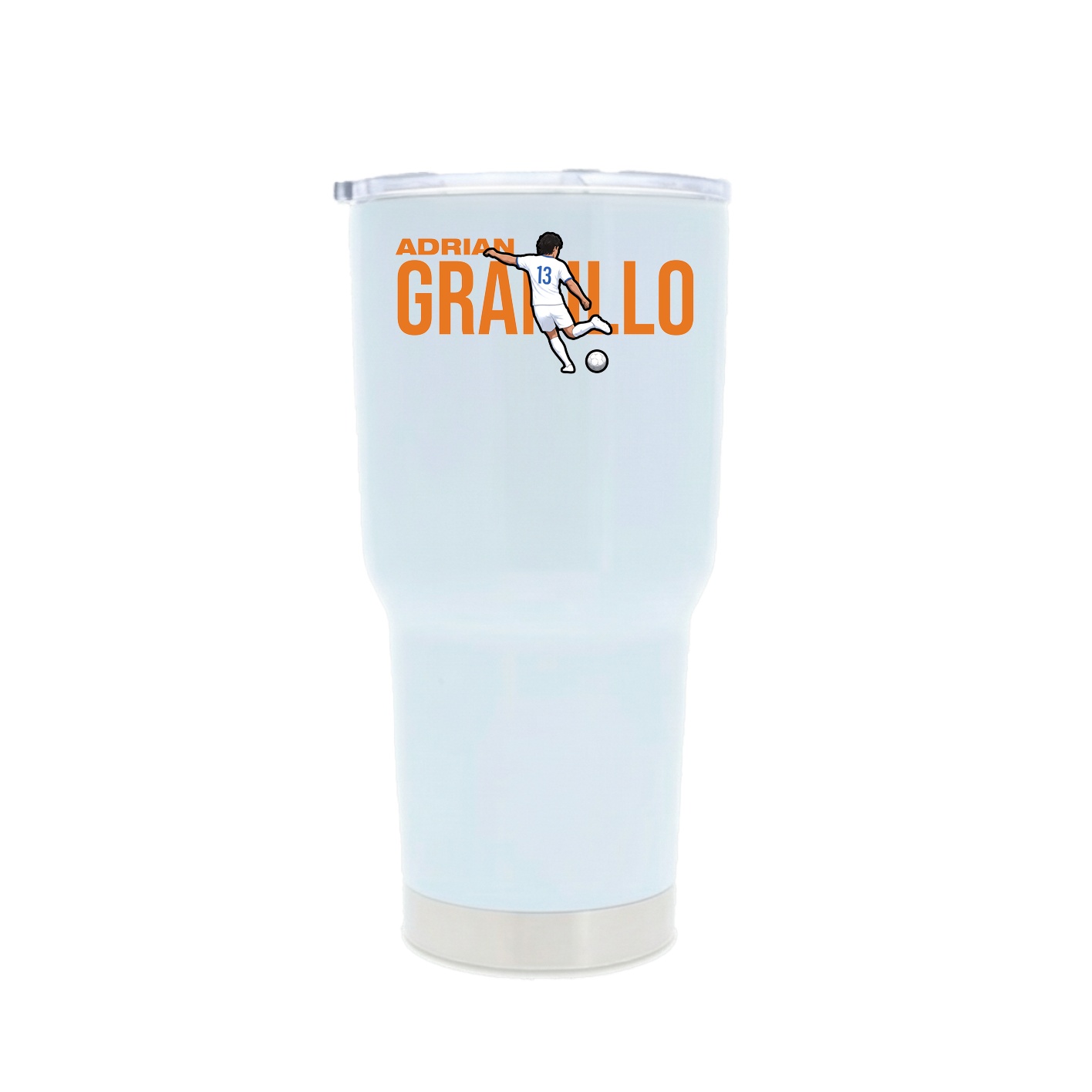 30oz Stainless Steel Tumbler — Player Name in White