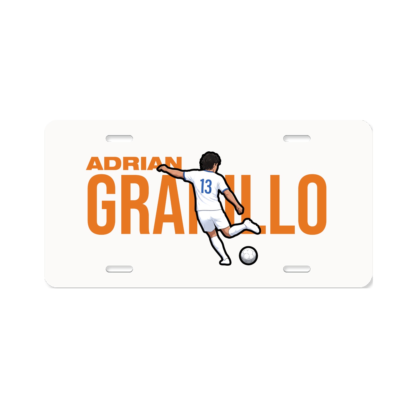 License Plate — Player Name in Classic