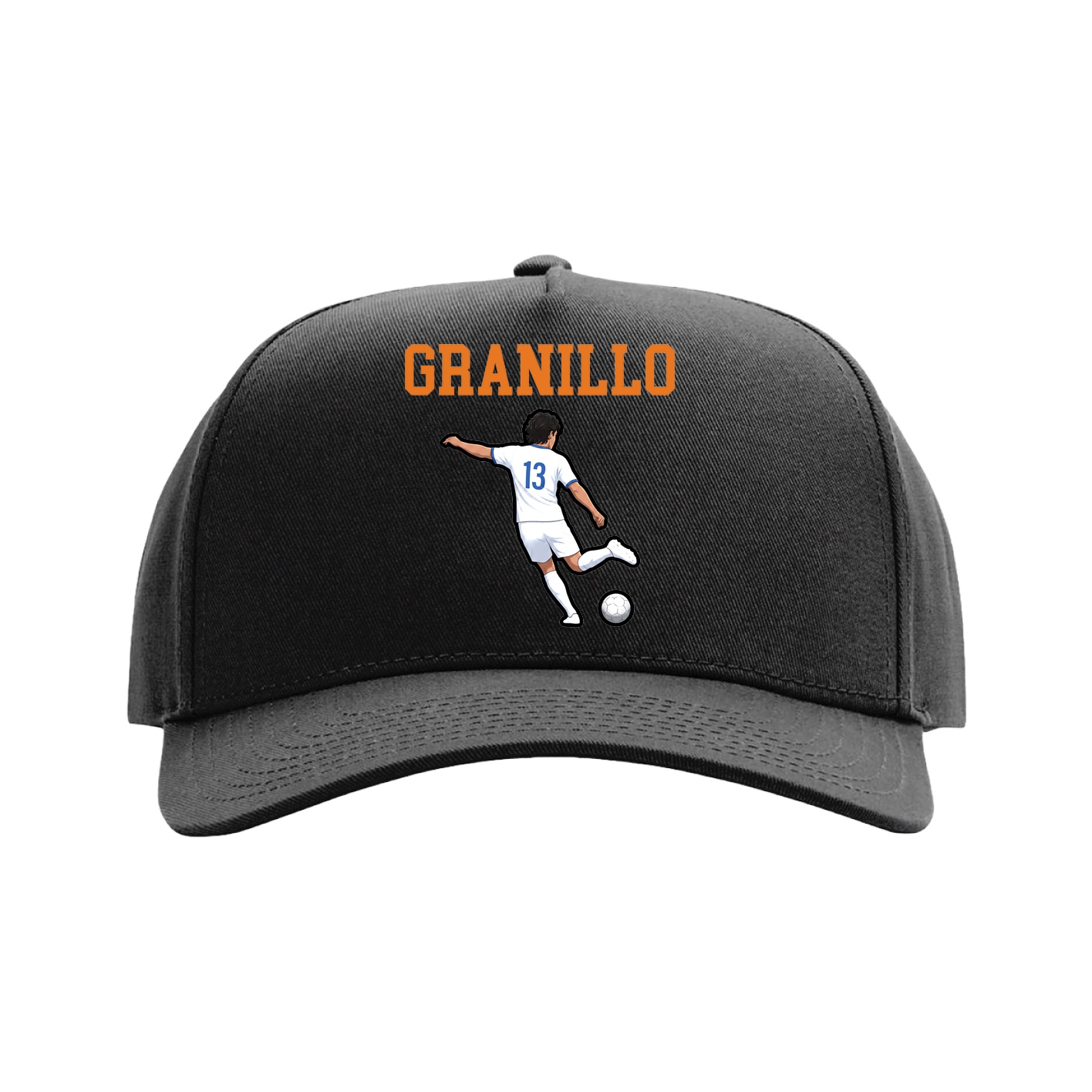 Full Fabric Five-Panel Champ Cap — Shirsey in Black